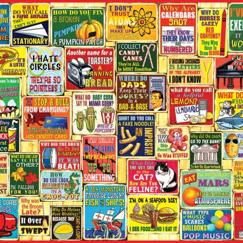 White Mountain Dad Jokes 1000pc Jigsaw Puzzle