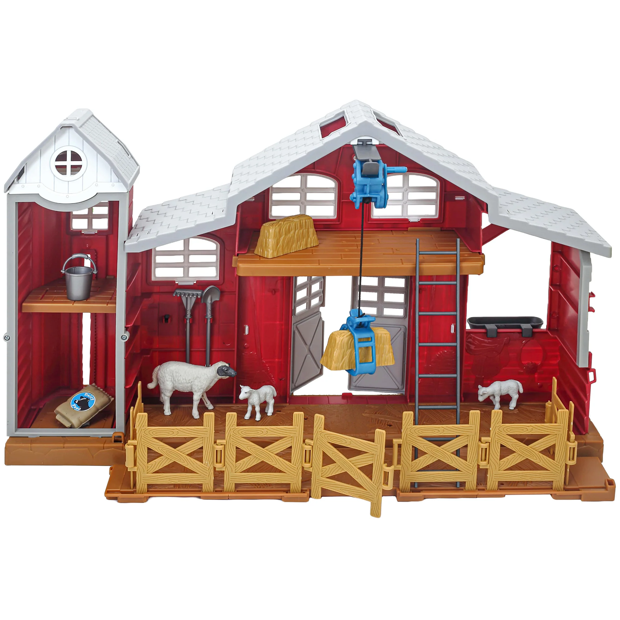 Big Country Toys Dairy Barn Playset - 38 Pieces With Farmers And Animals - Image 2
