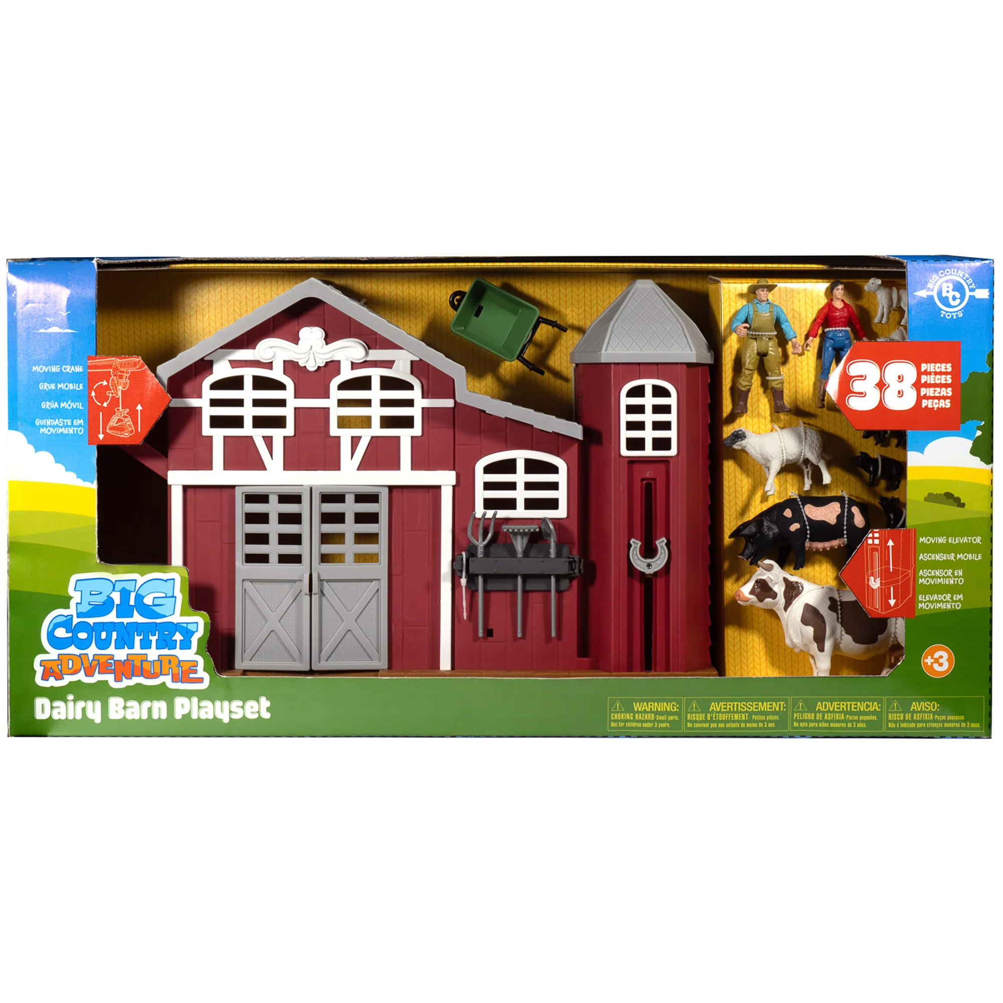 Big Country Toys Dairy Barn Playset - 38 Pieces With Farmers And Animals - Image 3