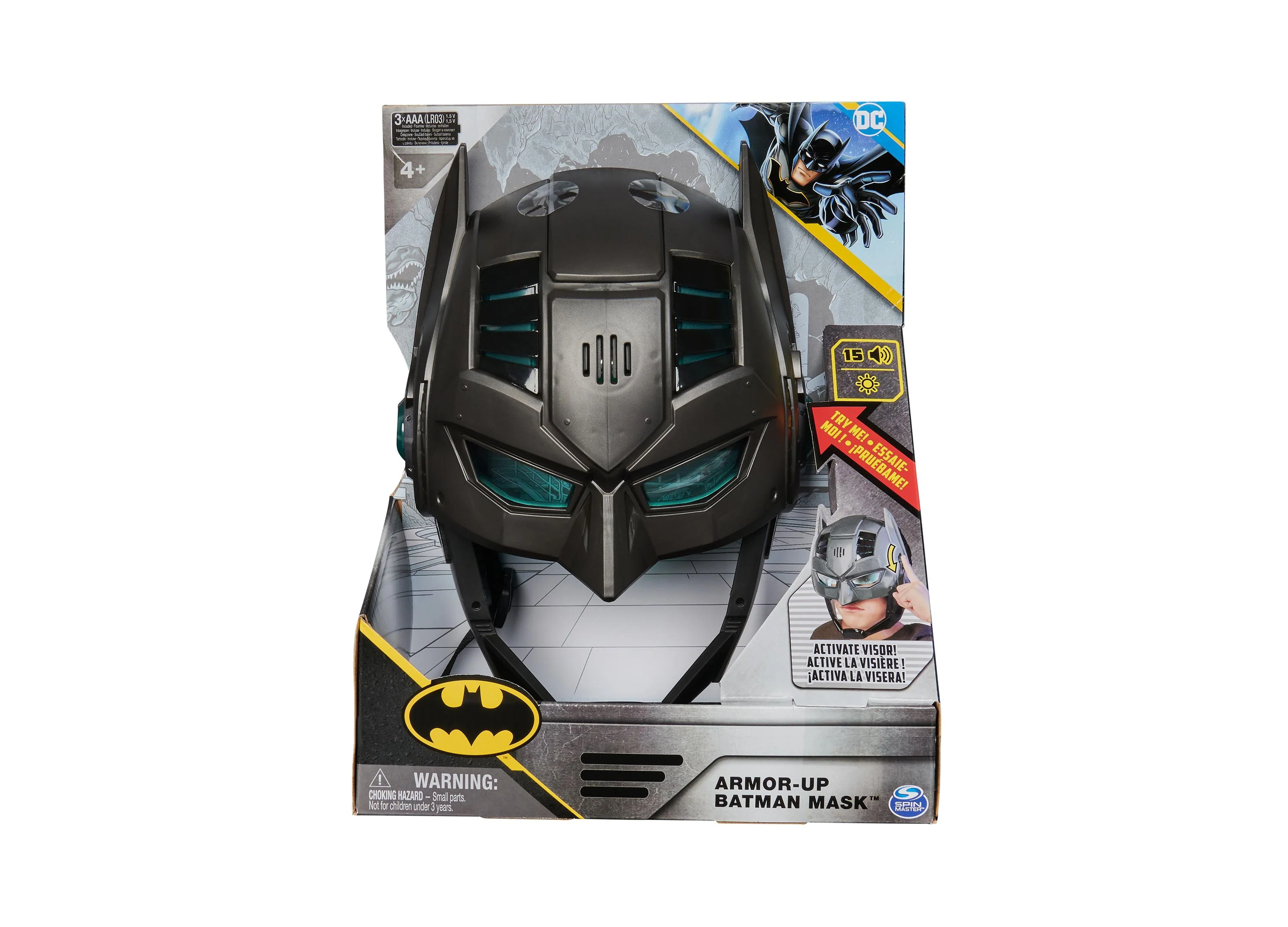 DC Comics Interactive Armor-Up Batman Mask with Sounds and Lights - Image 5