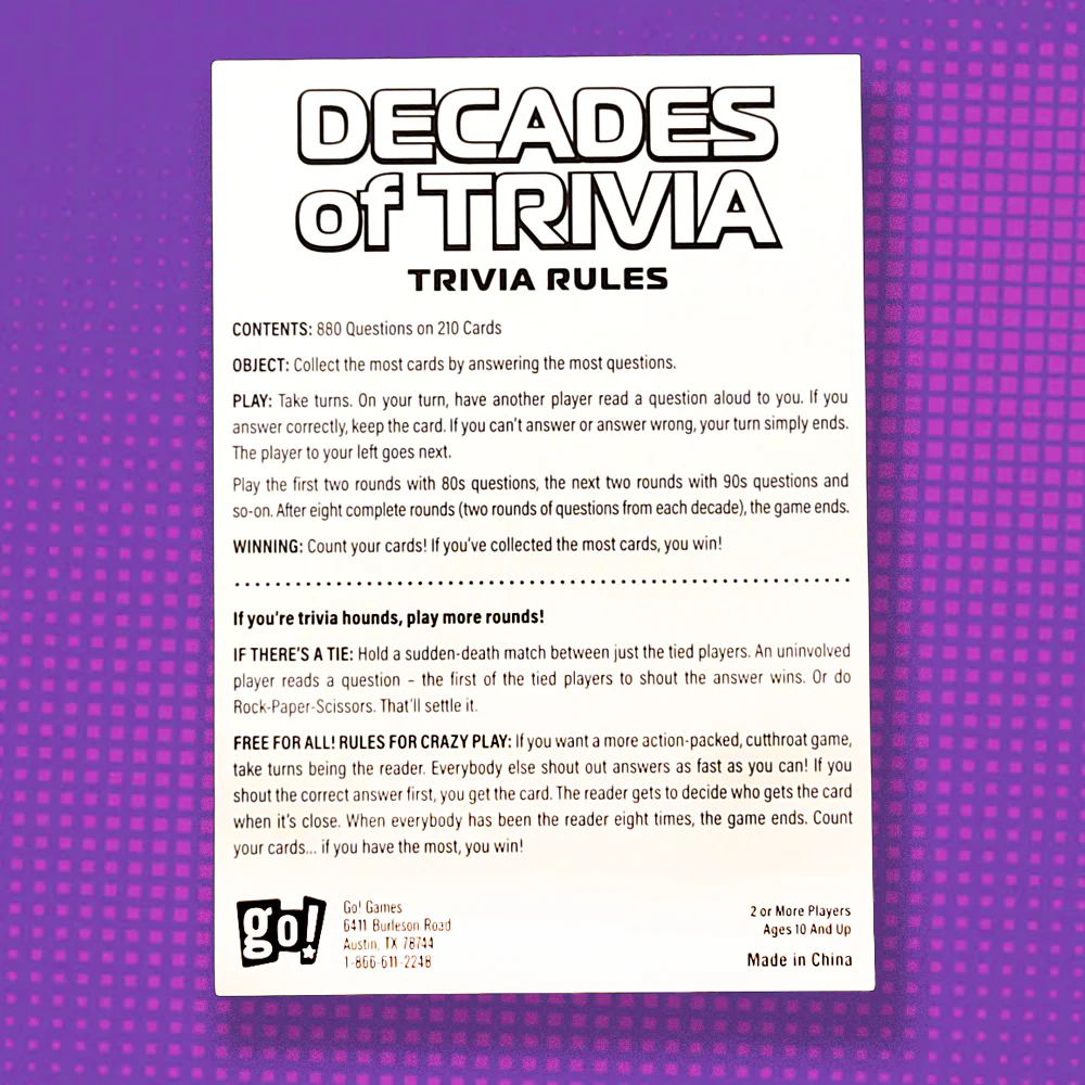 Decades of Trivia Game - Nostalgic Pop Culture Quiz - Image 4