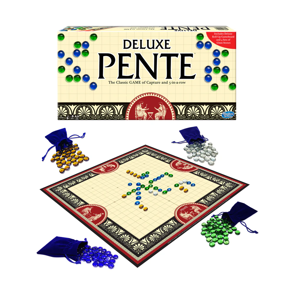 Deluxe Pente Board Game by Winning Moves - Strategic Glass Stone Game - Image 2