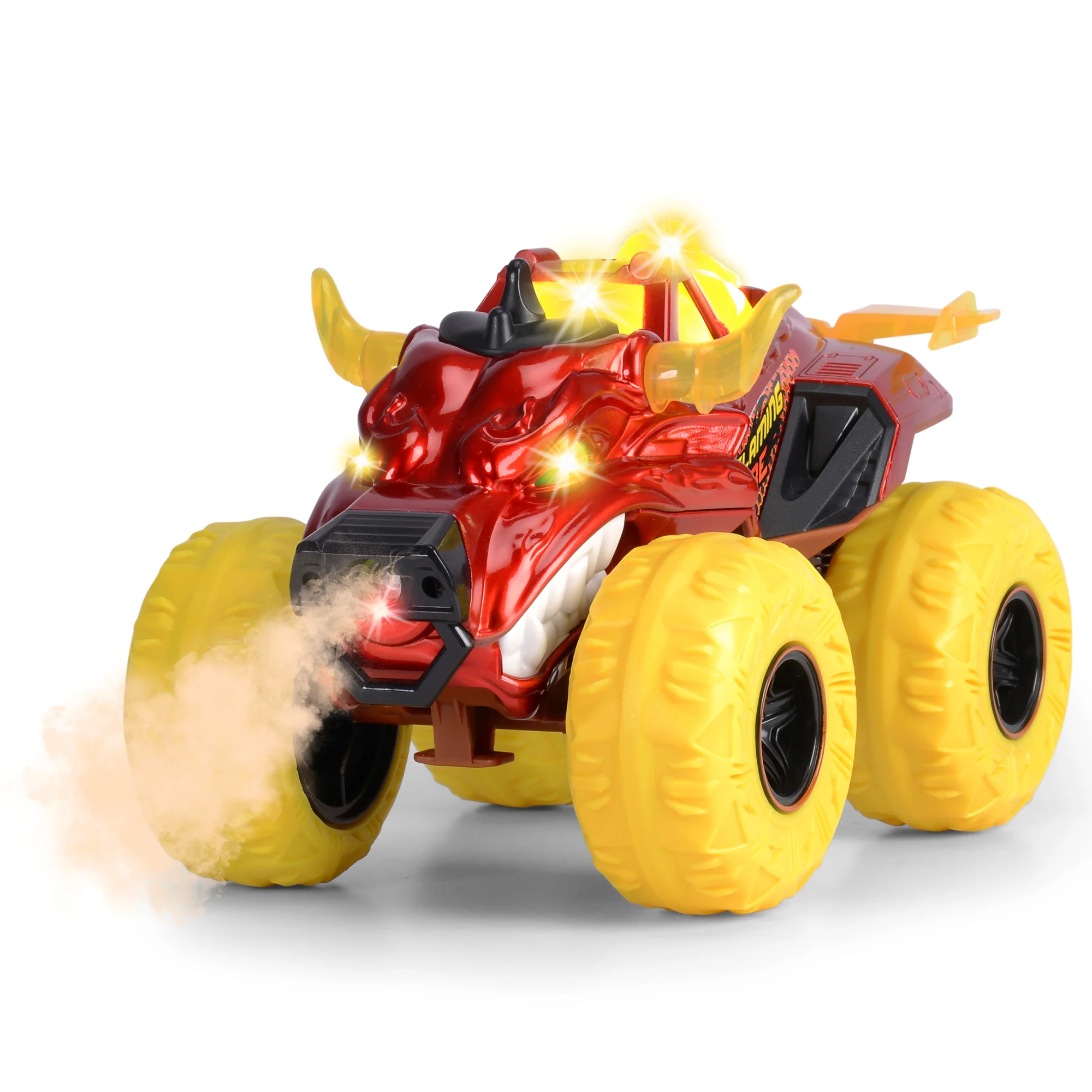 Dickie Toys Monster Fire Truck with Steam, Lights & Sounds - 9.8" - Image 2