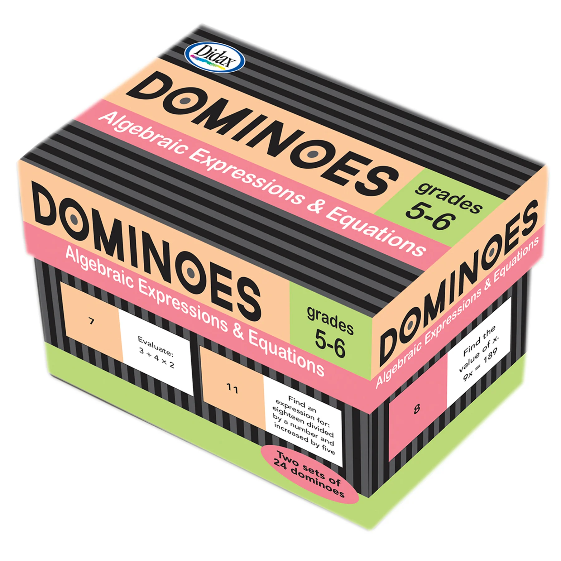 Didax Algebraic Expressions & Equations Dominoes - Learning Toy - Image 2