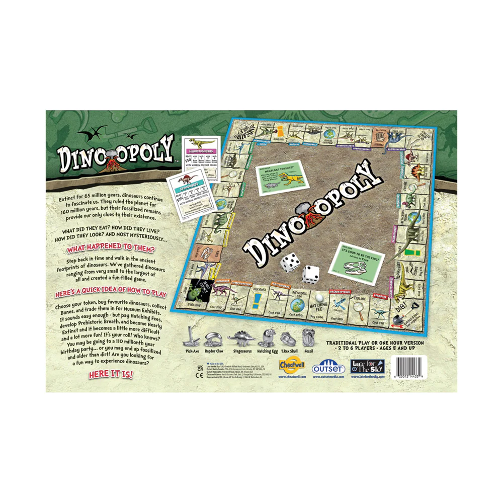 Dino-Opoly Prehistoric Dinosaur Trading Board Game - Image 3