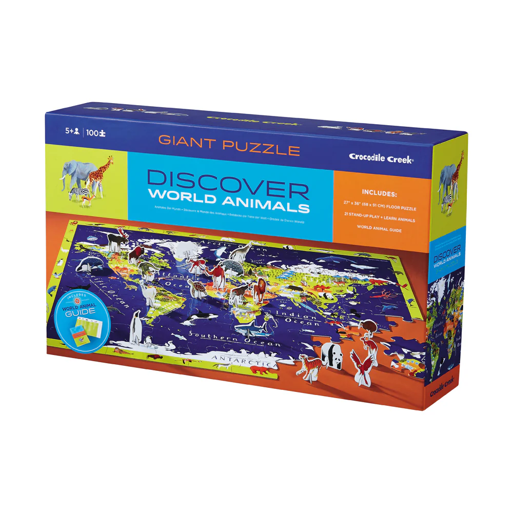 Crocodile Creek Discover the World 100-Piece Floor Puzzle