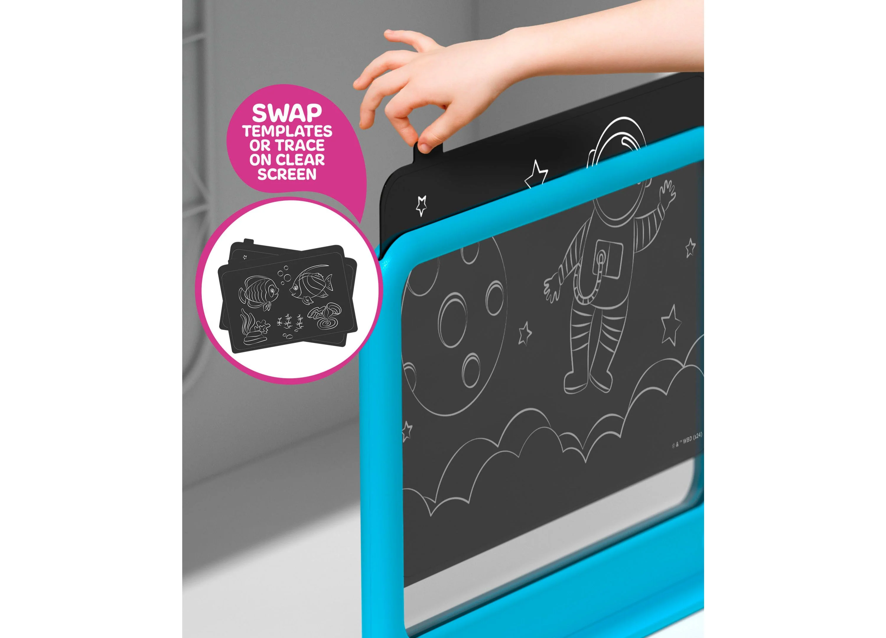 Discovery Kids Deluxe Light Designer 6-in-1 Art Board Drawing Kit - Image 2