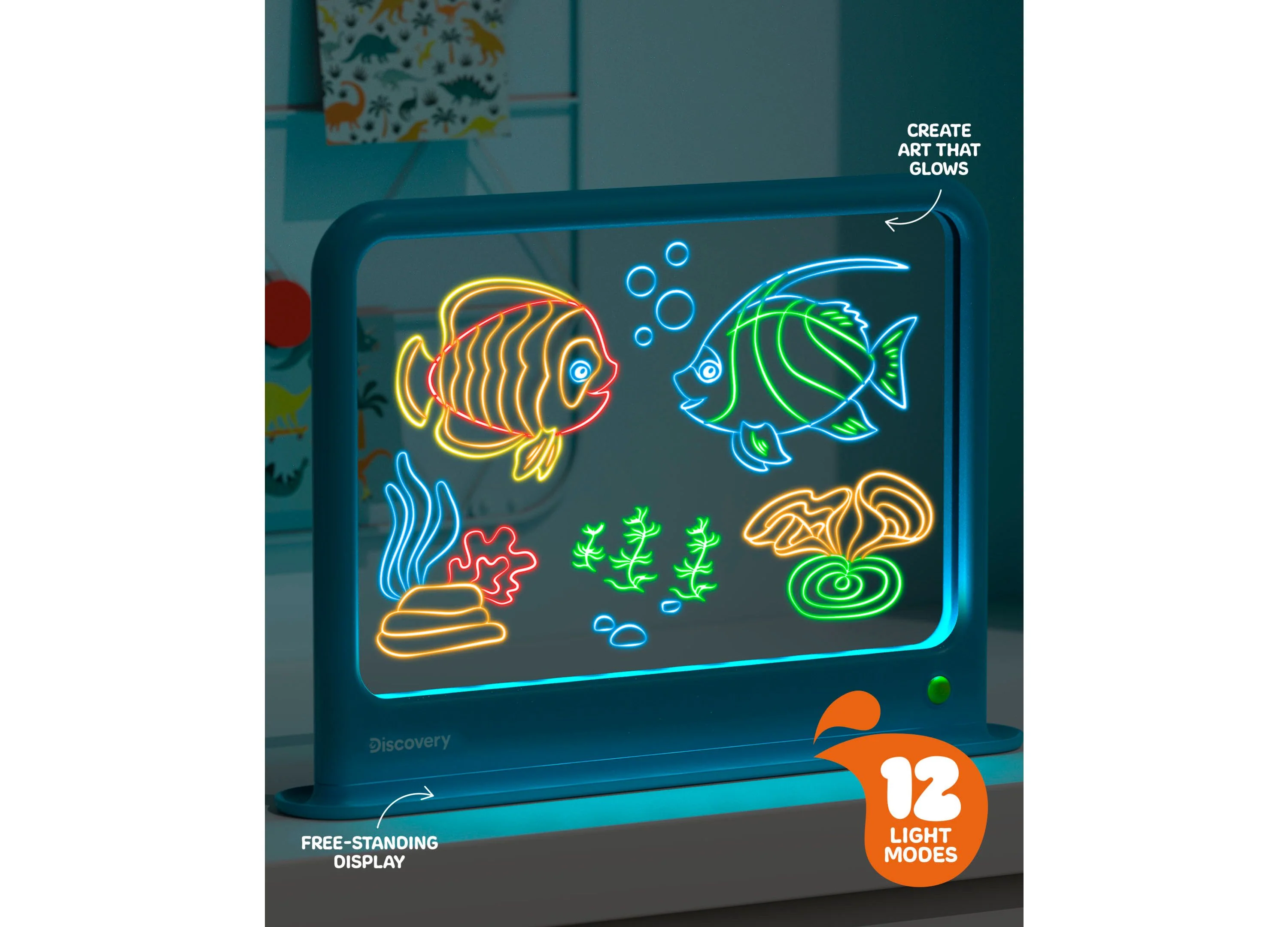 Discovery Kids Deluxe Light Designer 6-in-1 Art Board Drawing Kit - Image 5