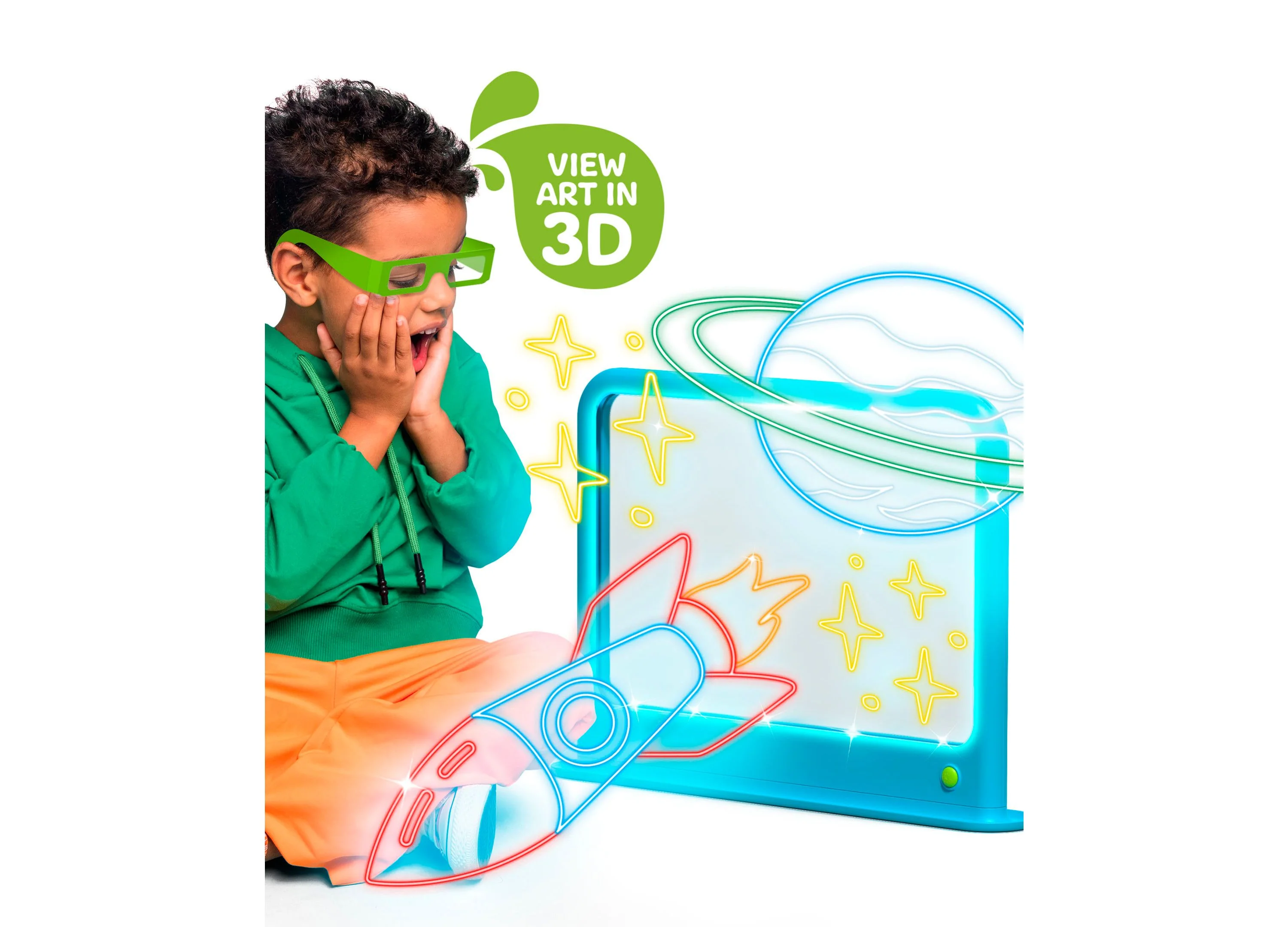 Discovery Kids Deluxe Light Designer 6-in-1 Art Board Drawing Kit - Image 7