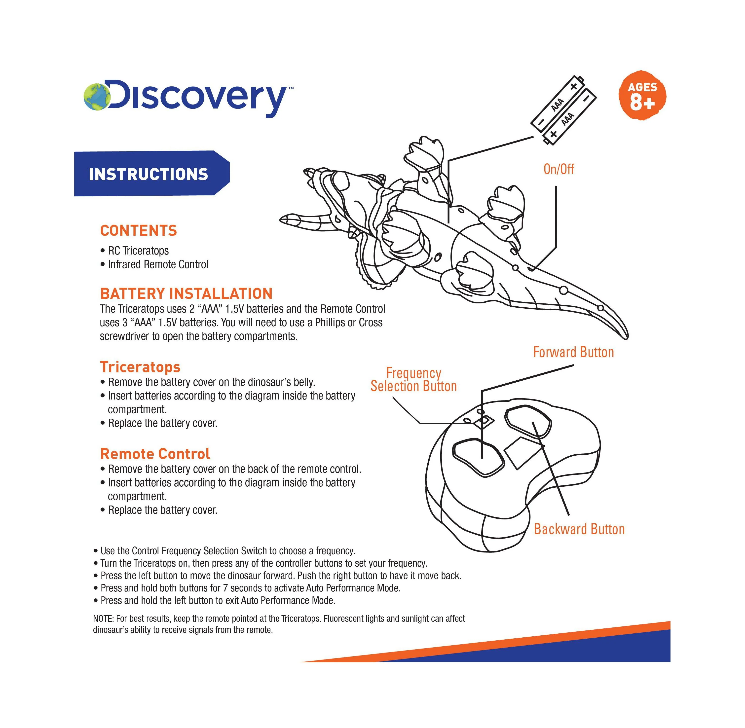 Discovery Kids Remote Control Triceratops Dinosaur, Interactive Toy - Image 6