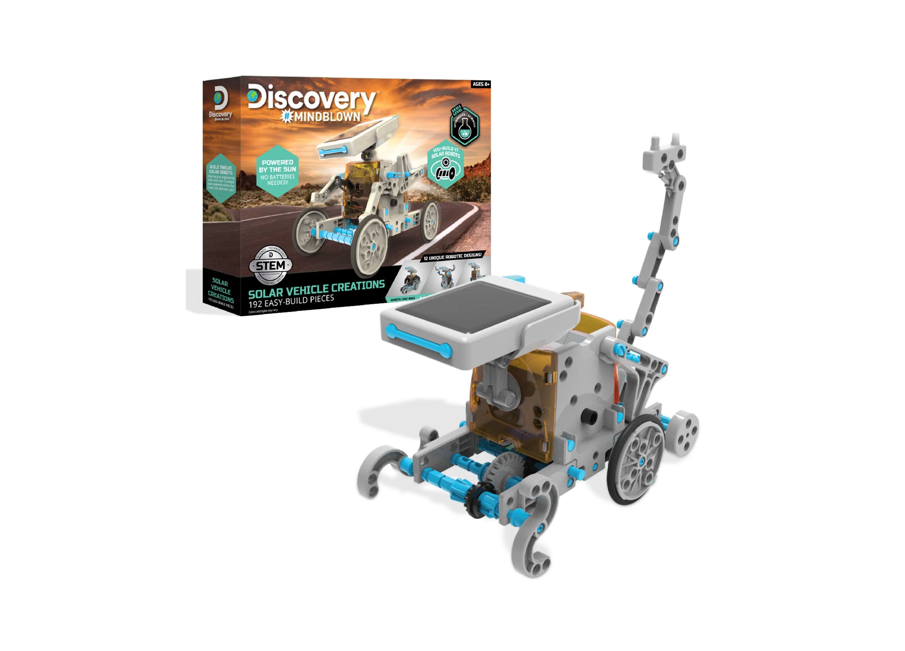 Discovery #MINDBLOWN Solar Vehicle Creation Kit - 198 Pieces - STEM Educational Toy