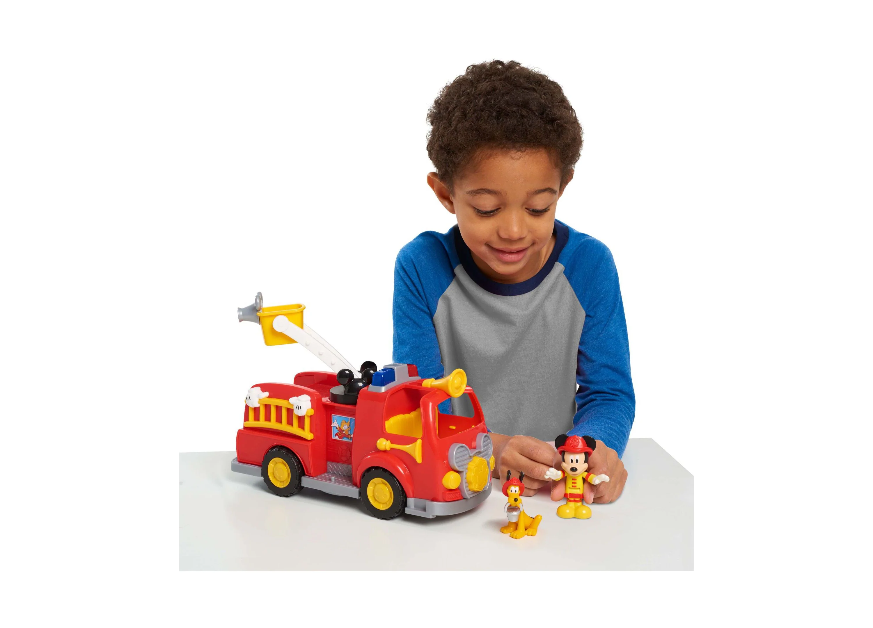 Disney Mickey Mouse Clubhouse Fire Engine with Mickey and Pluto Figures - Image 2