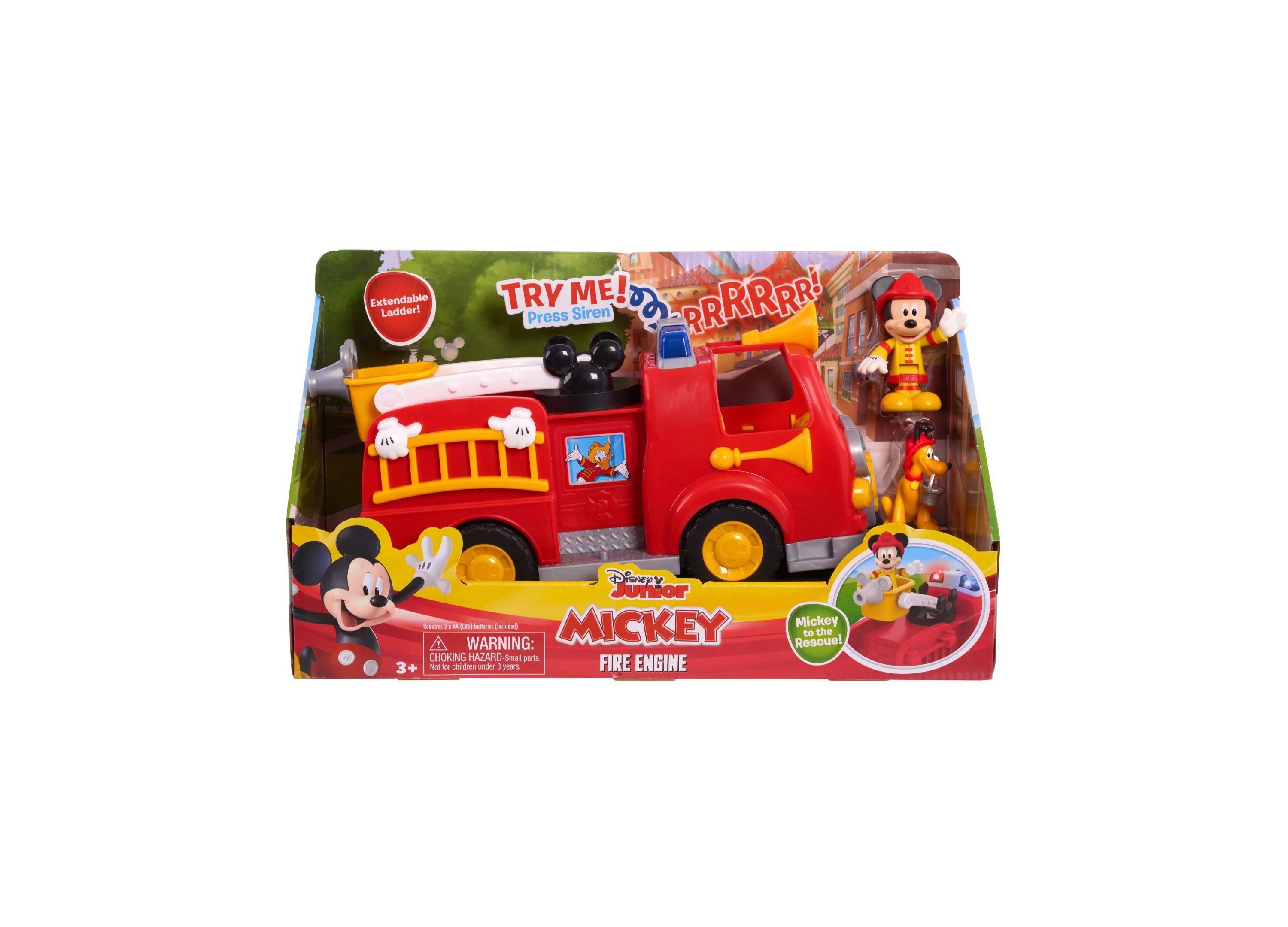 Disney Mickey Mouse Clubhouse Fire Engine with Mickey and Pluto Figures - Image 5