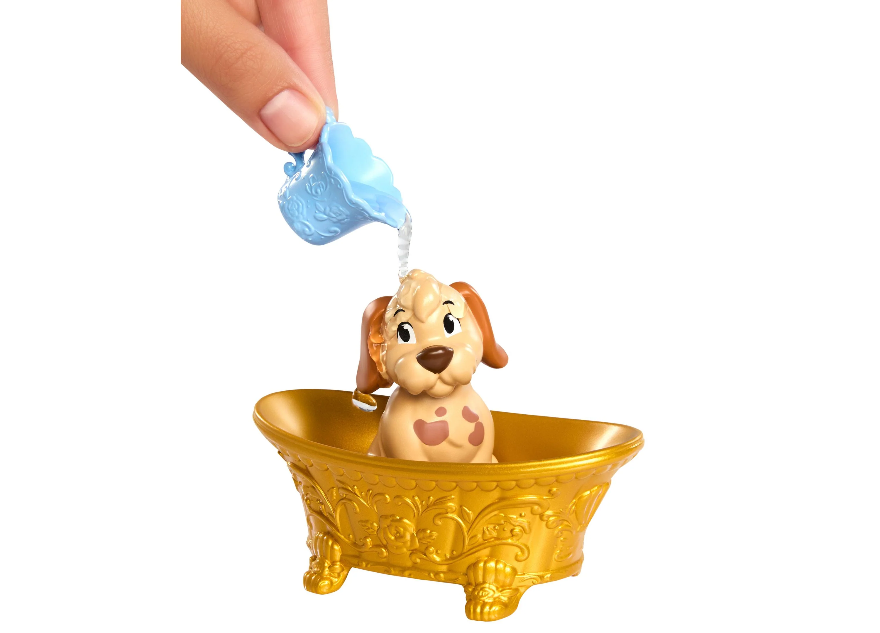 Disney Princess Bath and Style Belle Fashion Doll with Dog - Image 2