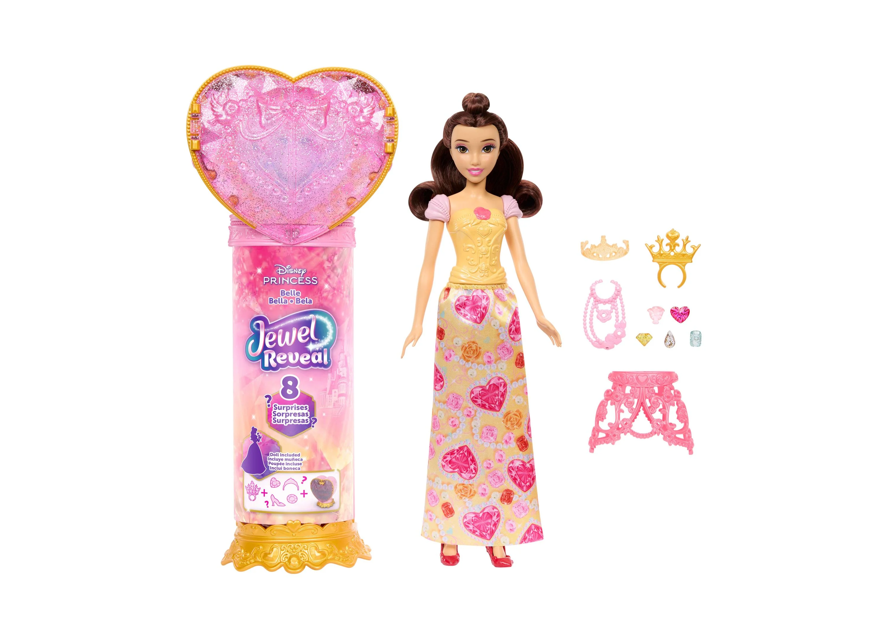 Disney Princess - Jewel Reveal Surprise Belle Fashion Doll - Image 3