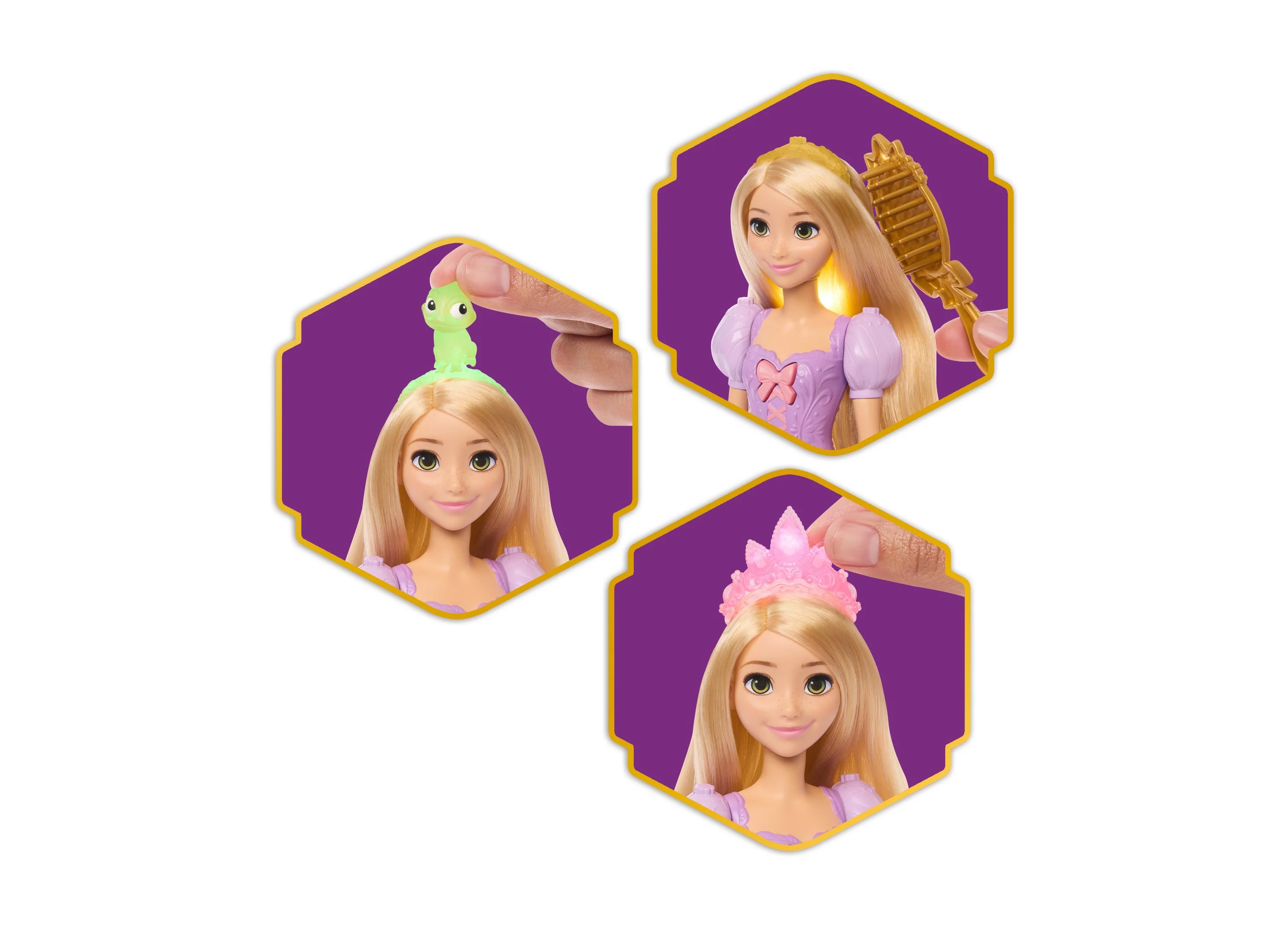 Disney Princess - Light-Up Hair Rapunzel Fashion Doll - Image 4