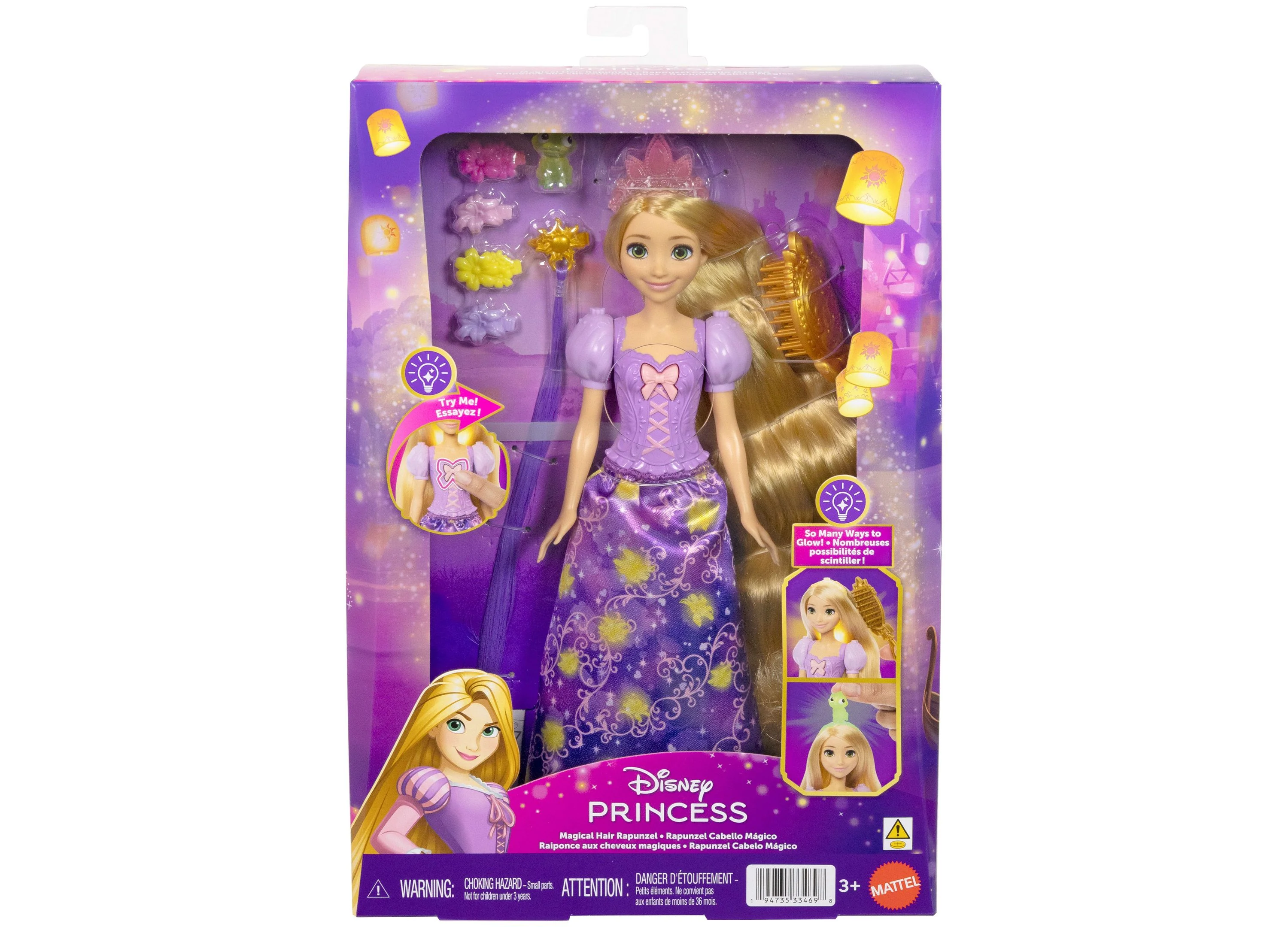 Disney Princess - Light-Up Hair Rapunzel Fashion Doll - Image 5
