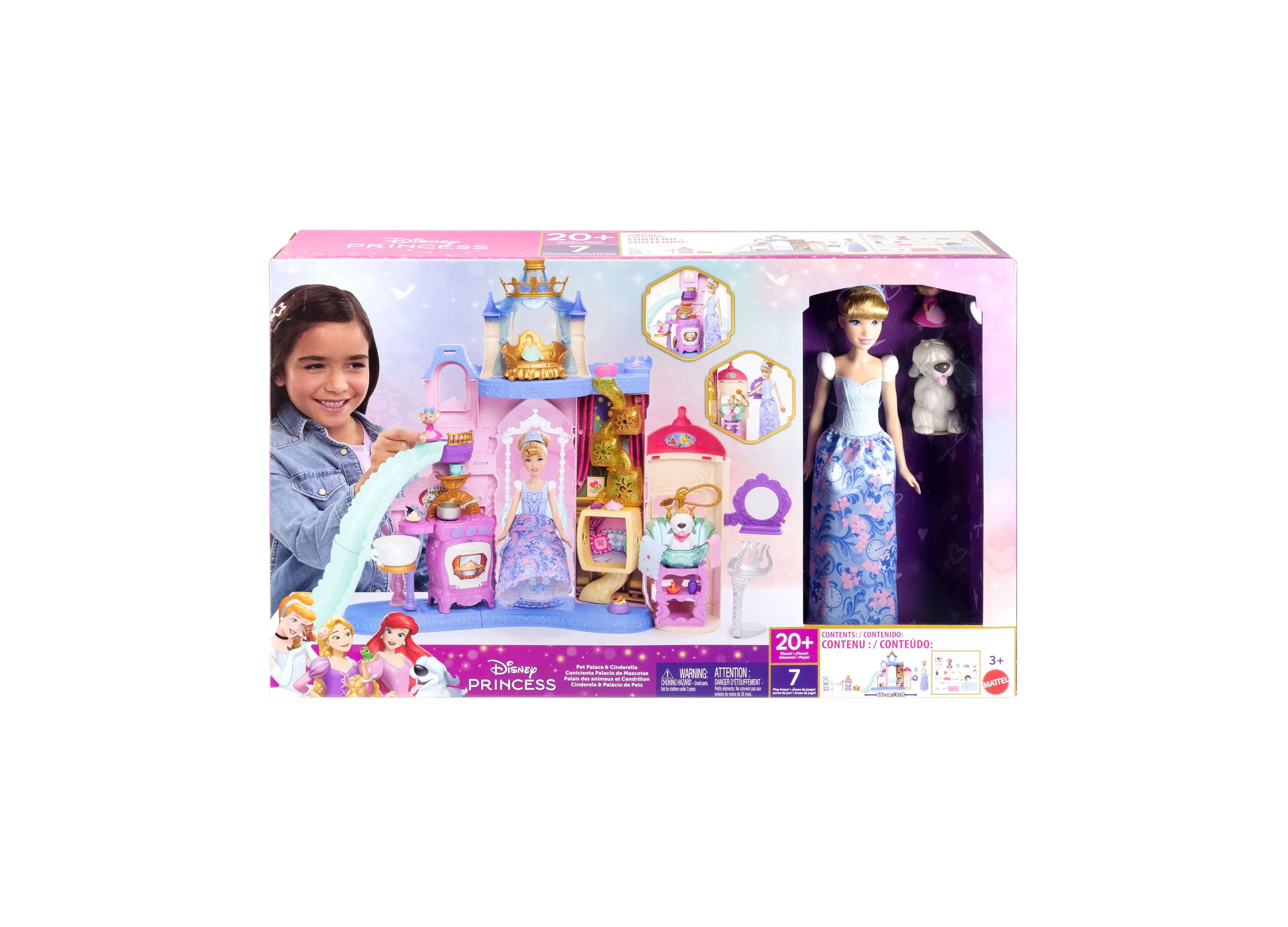 Disney Princess Pet Palace with Cinderella Fashion Doll and Animal Friends - Image 6