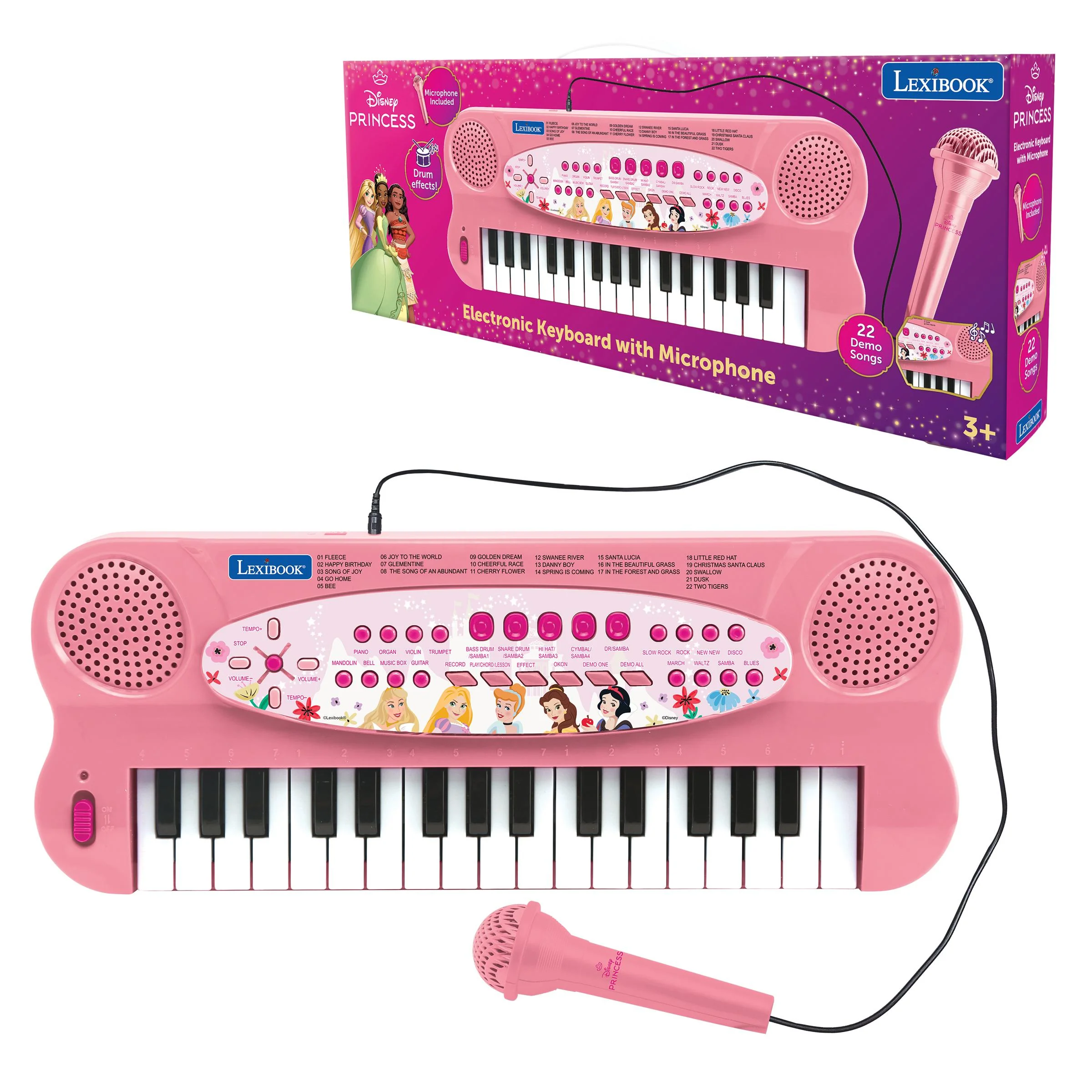 Disney Princess Enchanted Electronic Keyboard with Microphone - Image 4