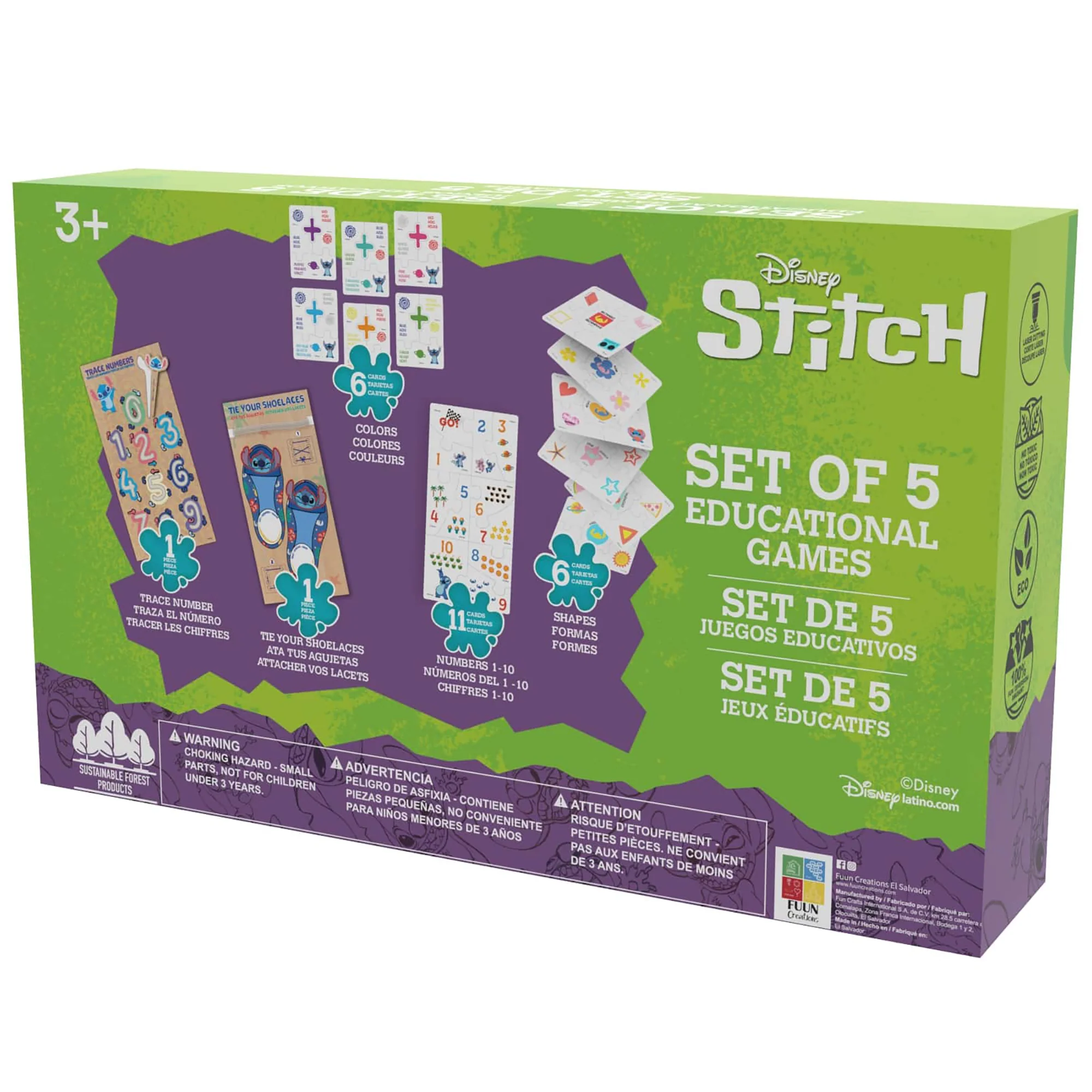 Disney Stitch Educational Games Set - Play Based Learning Kit - Toy for Kids 3+ - Image 2