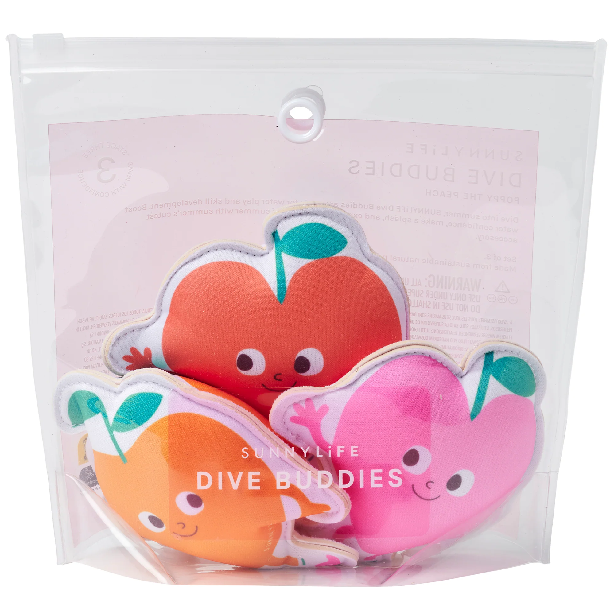 Sunnylife Dive Buddies Poppy The Peach Pool Diving Toys 3-Piece Set - Image 2