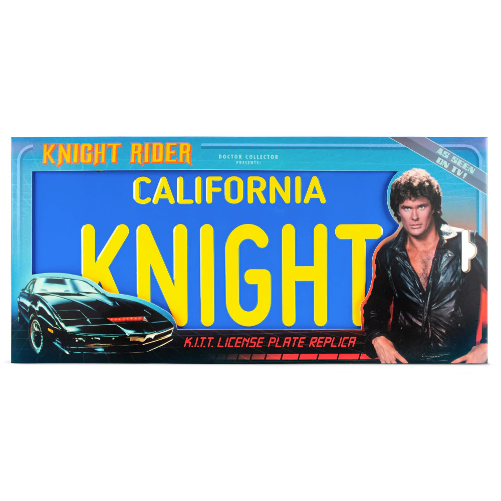Doctor Collector Knight Rider 1:1 Scale K.I.T.T. License Plate Replica
