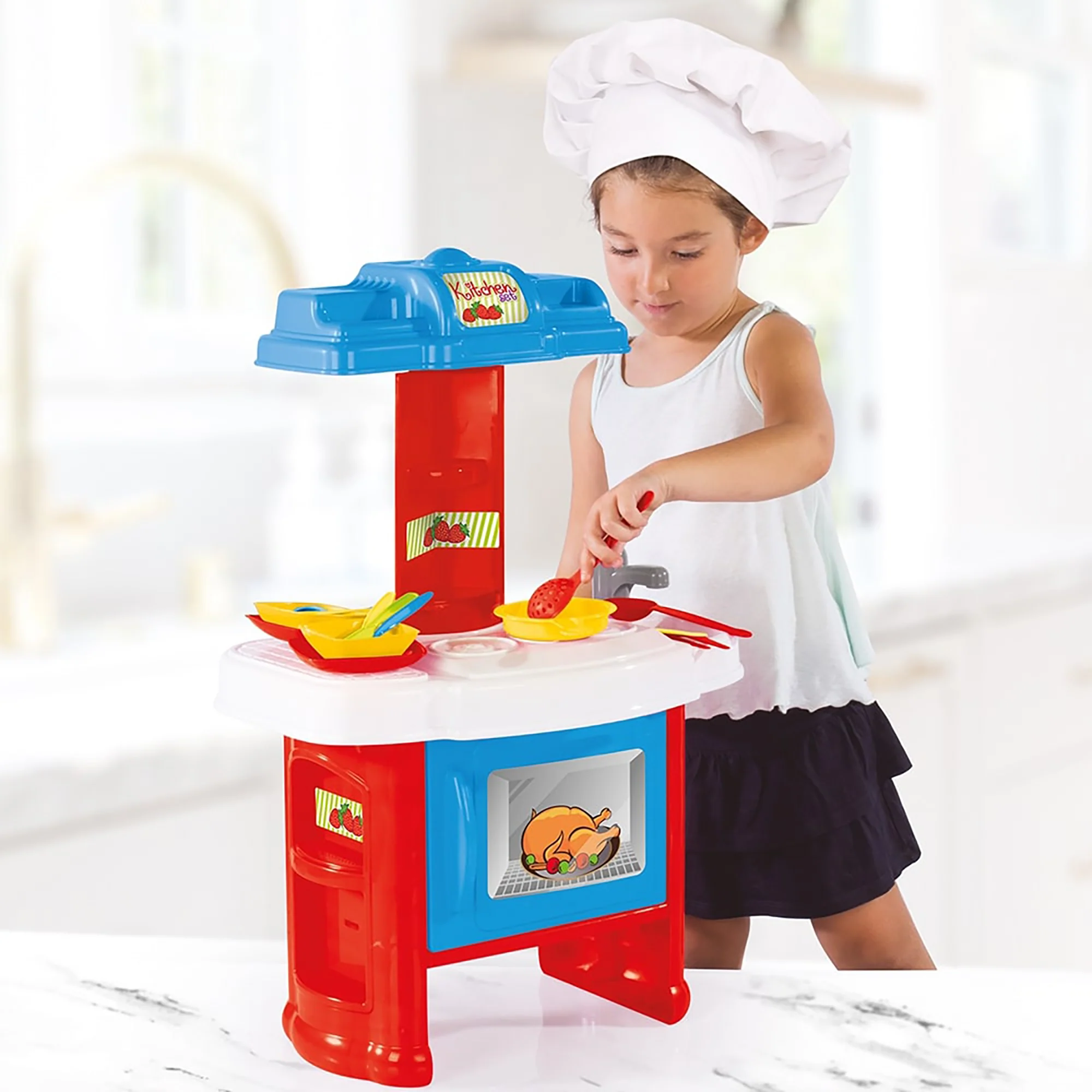 Dolu Chef's Kitchen Playset - Colorful 20pc Set for Toddlers - Image 3