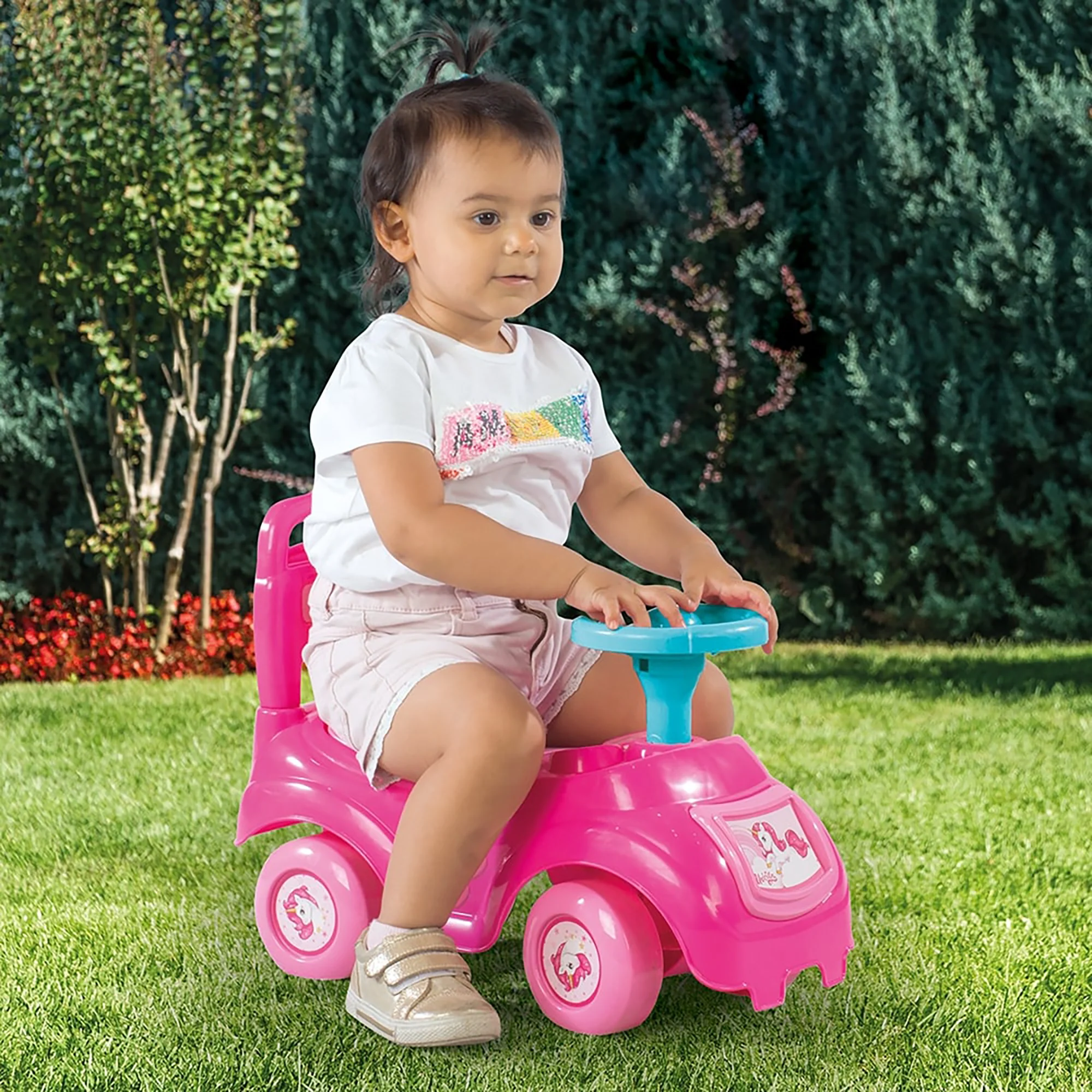 Dolu Toys - Pink Unicorn Sit and Ride - Whimsical Explorer - Image 3