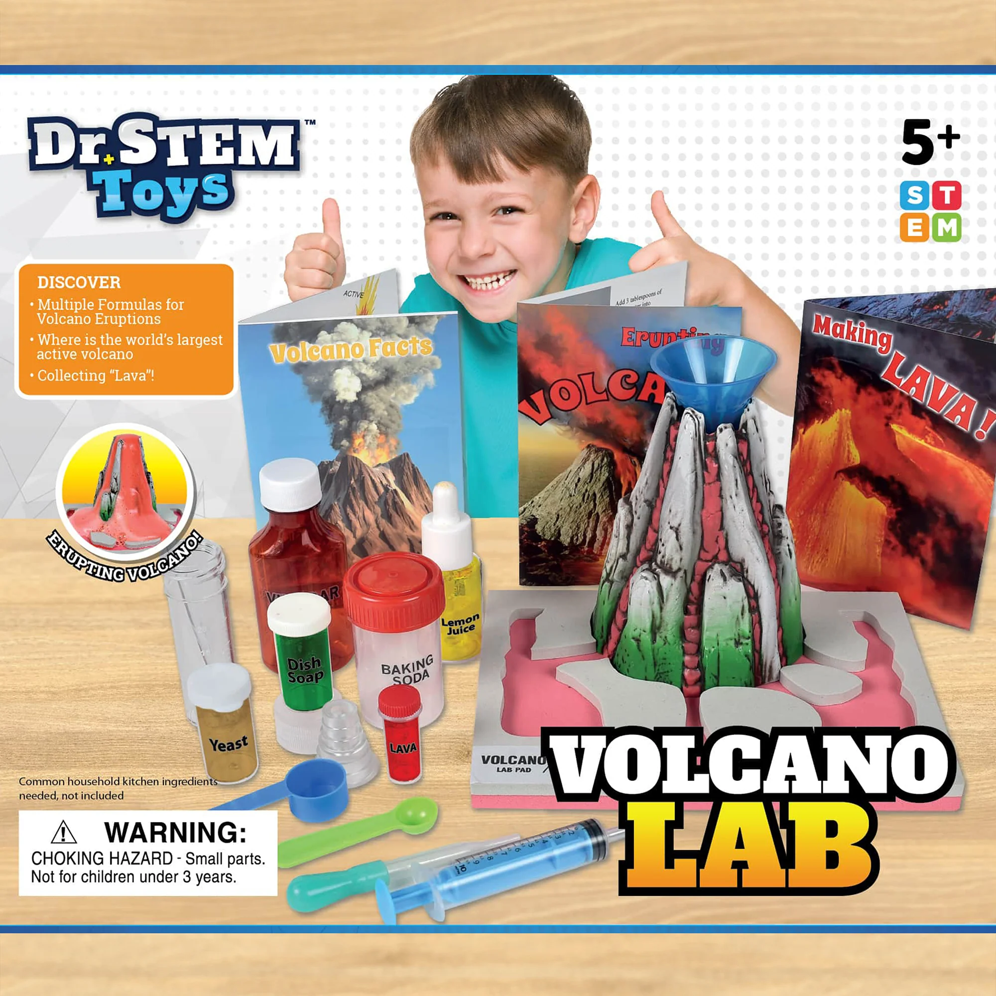 Dr. STEM Volcano Lab Kit - Erupting Experiments Set for Kids 5+ - Image 2