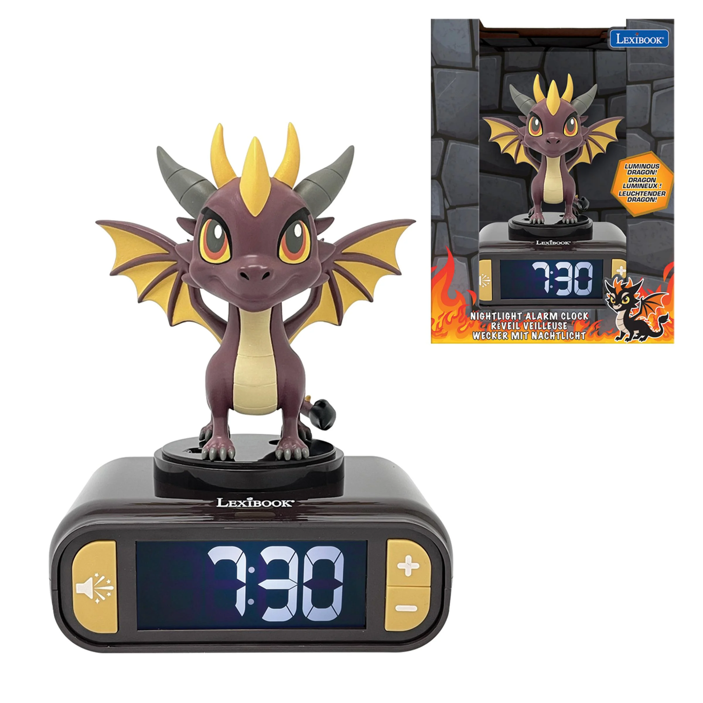 Mythic Dragon Alarm Clock - Nightlight & Sound Effects - LCD Display - Image 5
