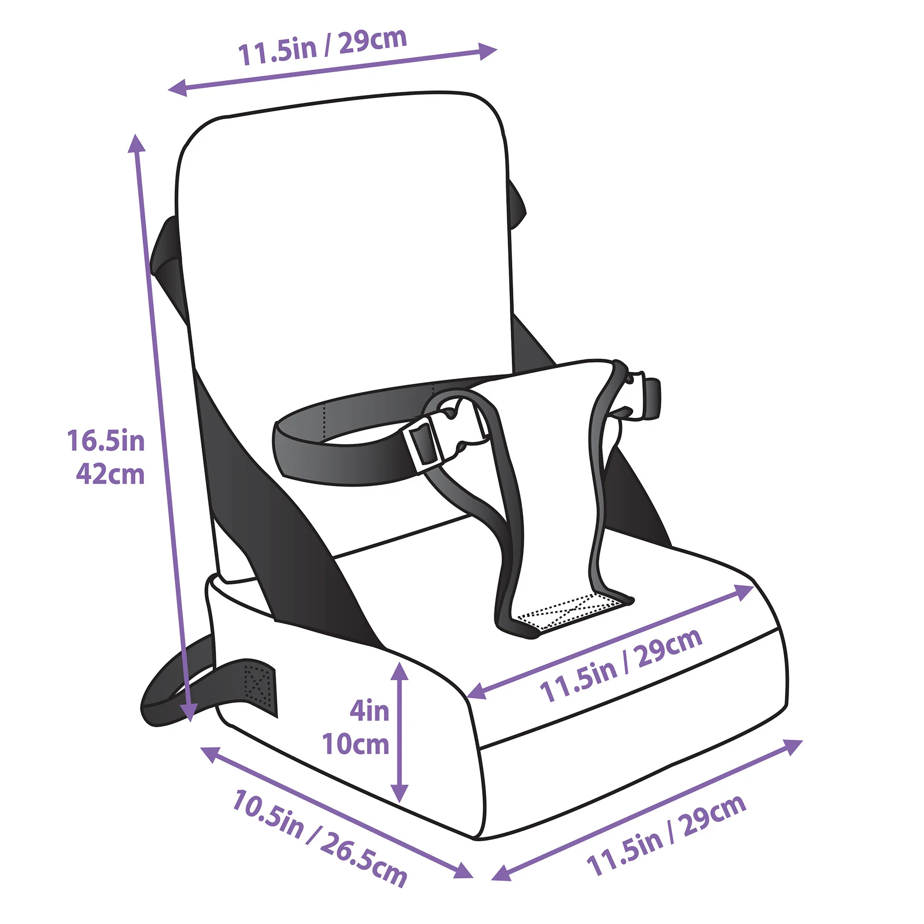 Dreambaby® Grab 'N Go Booster Seat - Navy: Portable Dining Delight - Image 4