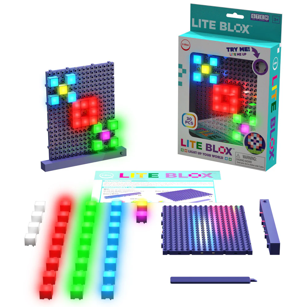 E-Blox Lite Blox - Build Your Own Light-Up Mosaics, 30pcs - Image 2