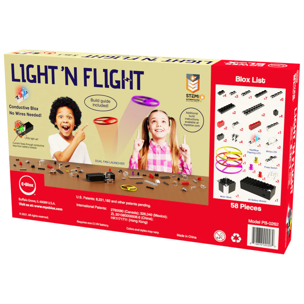 E-Blox Power Blox Light 'N Flight 5-in-1 Building Set - 58pcs, for Kids Ages 8+ - Image 2
