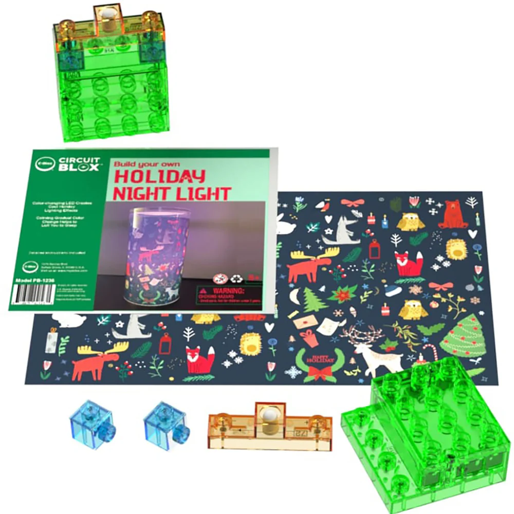 E-Blox Power Blox Build Your Own Holiday Night Light Kit - Winter Edition - Image 3