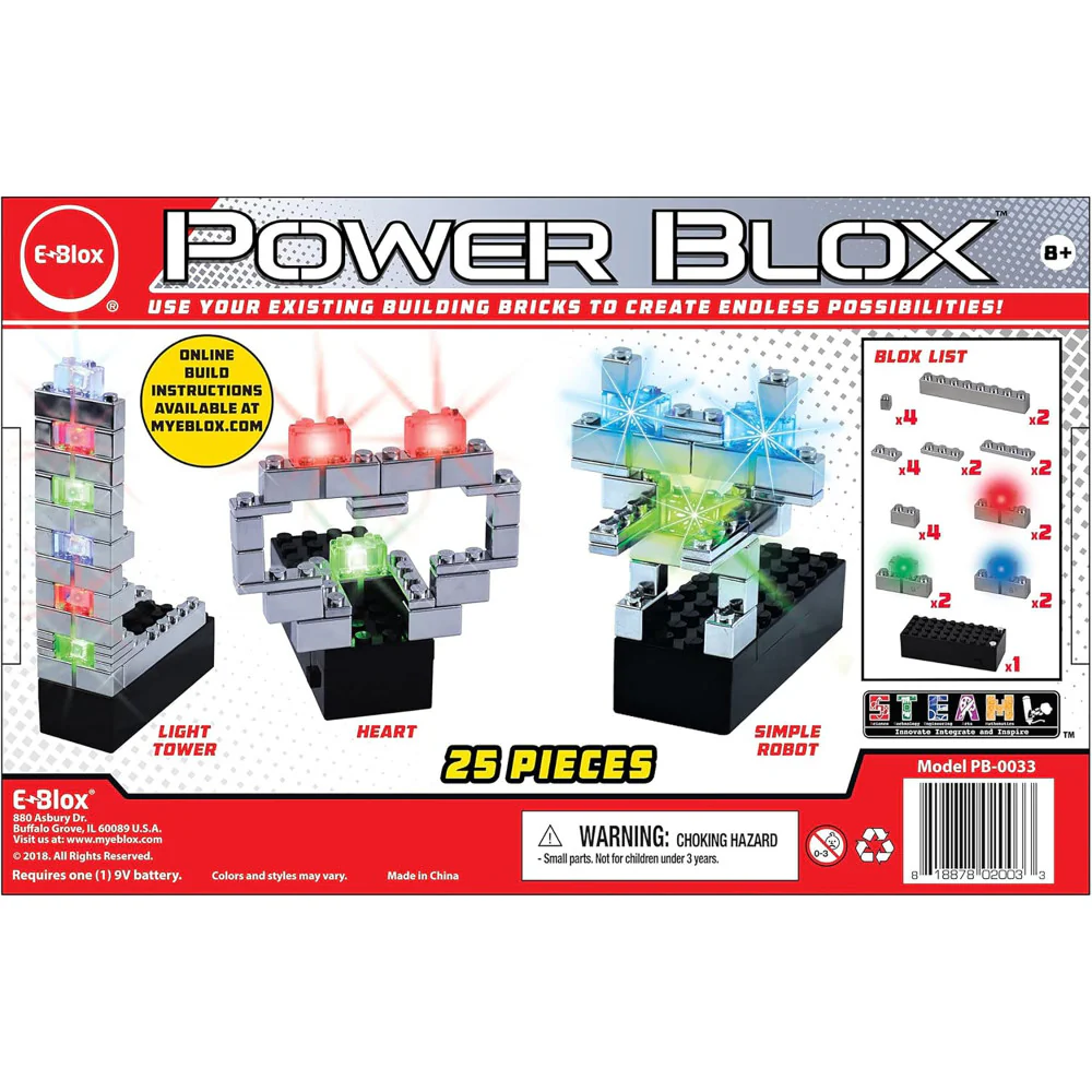 E-Blox Power Blox Light-Up Robot Building Kit for Kids 8+ - Image 2
