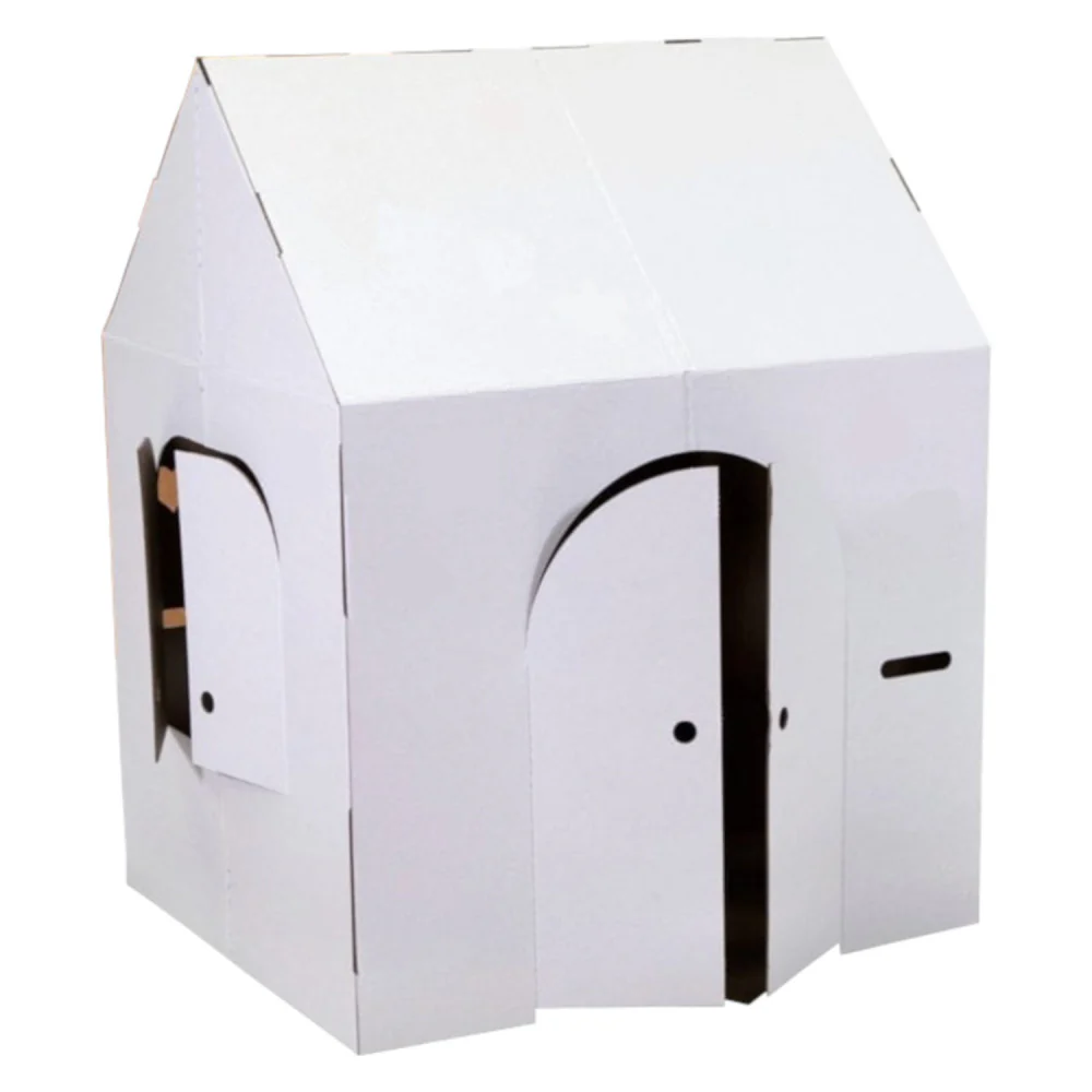 Easy Playhouse Blank Crafty Cottage - Creative Cardboard Playhouse - Image 2