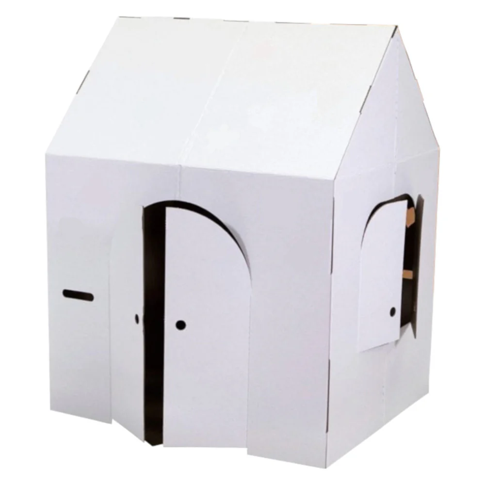 Easy Playhouse Blank Crafty Cottage - Creative Cardboard Playhouse - Image 3