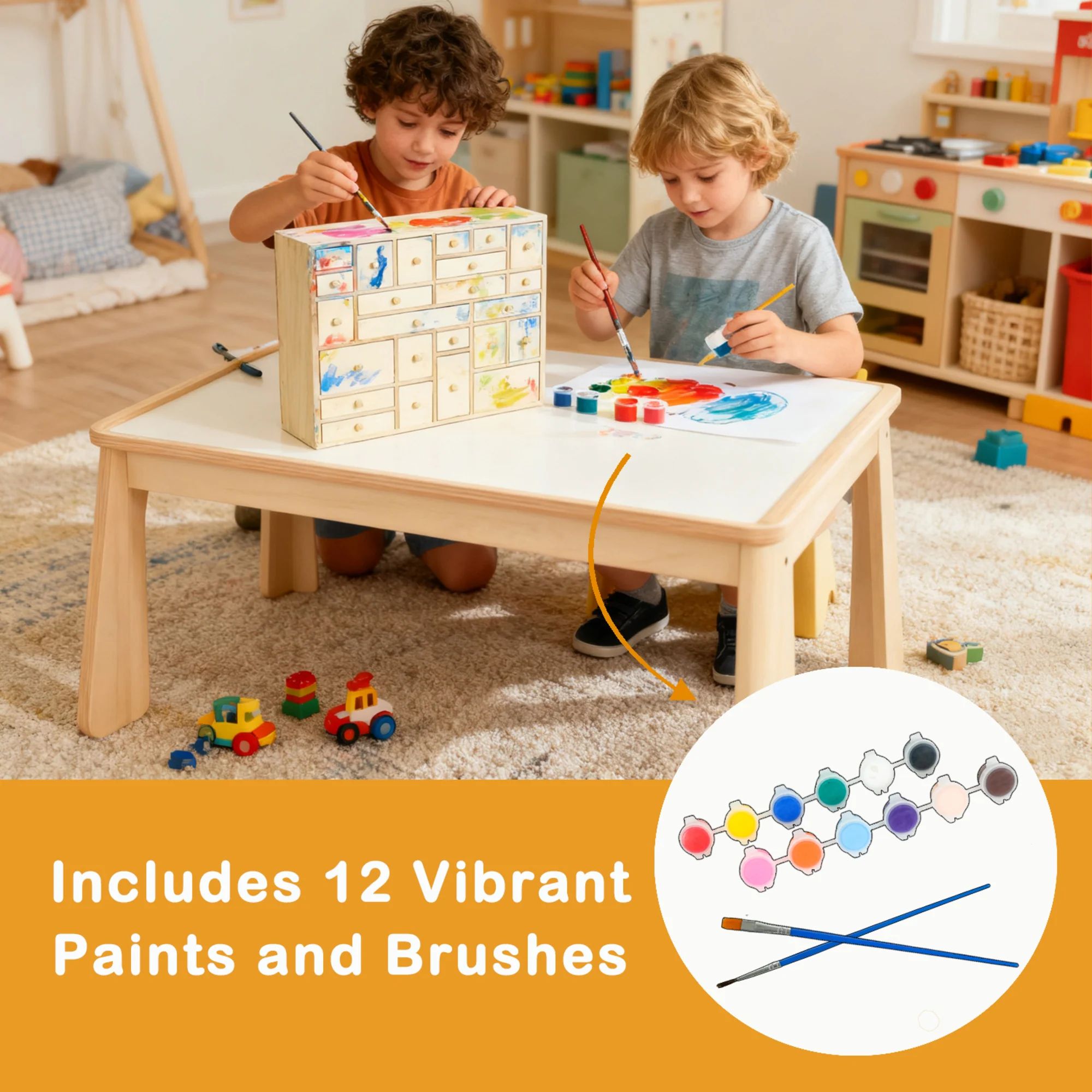 DIY Wooden Advent Calendar With 24 Drawers And Paint Set - Image 3