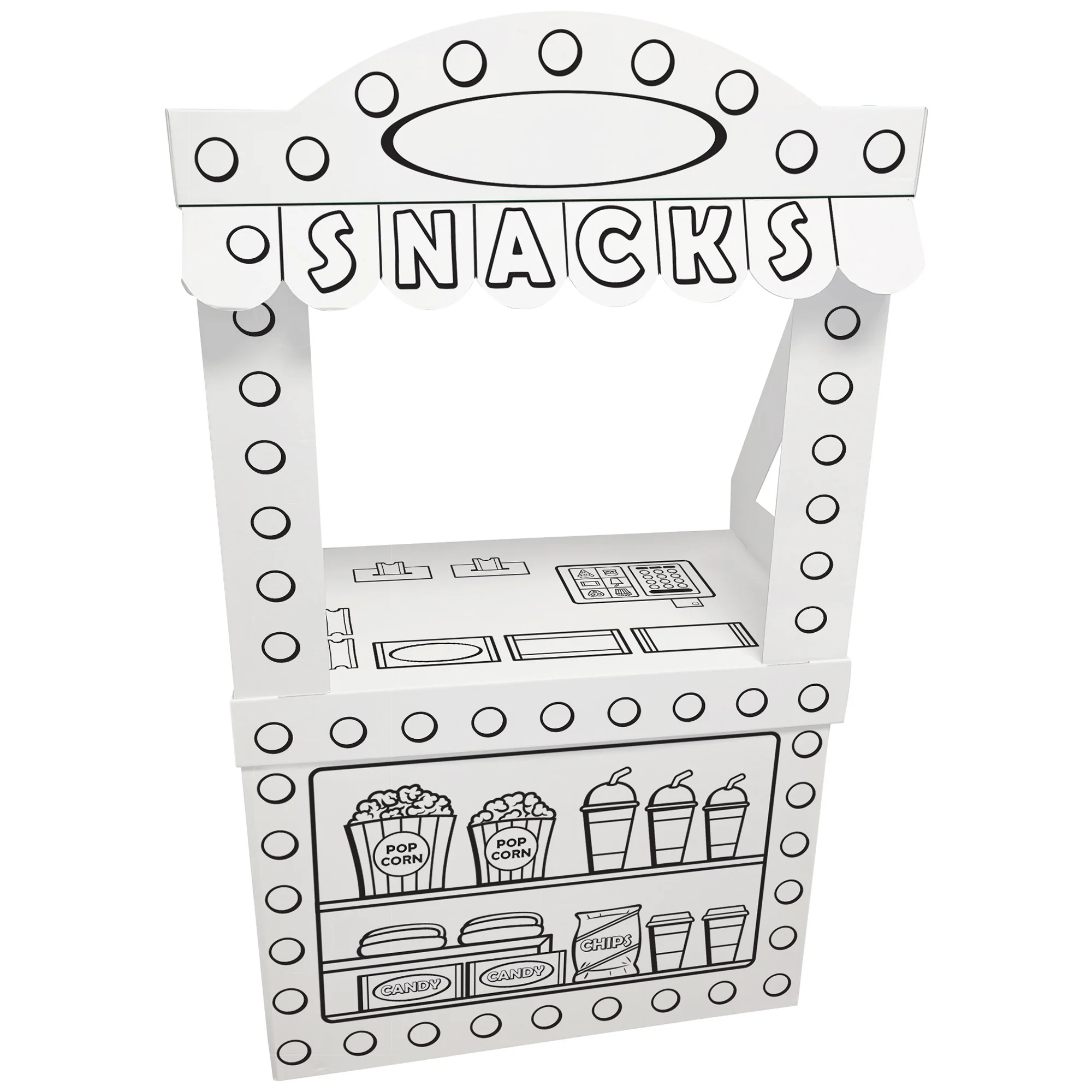 Easy Playhouse Movie Concession Snack Stand Cardboard Playhouse