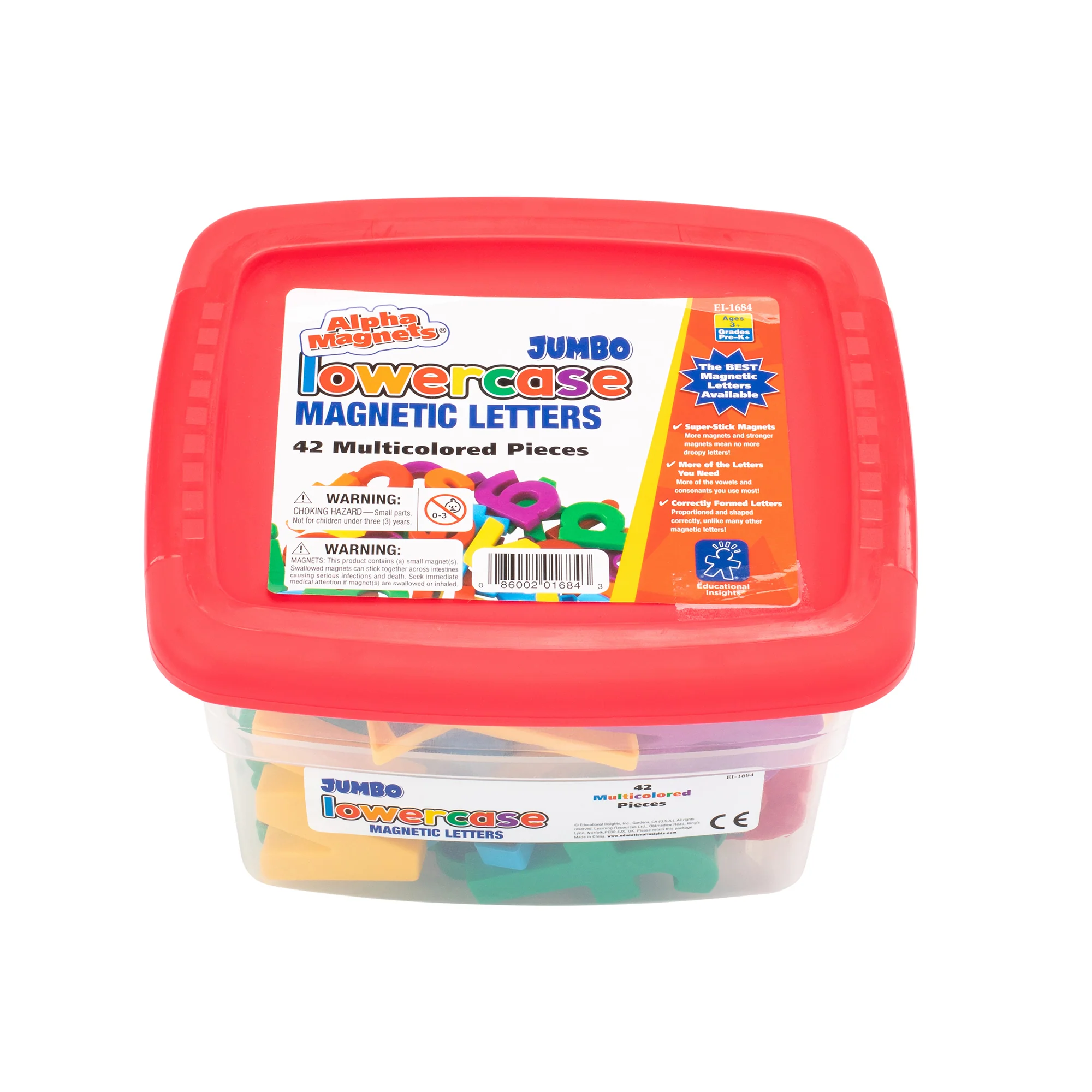 Educational Insights AlphaMagnets Jumbo Lowercase Magnetic Set - Multi-Colored, 42 Pieces - Image 5