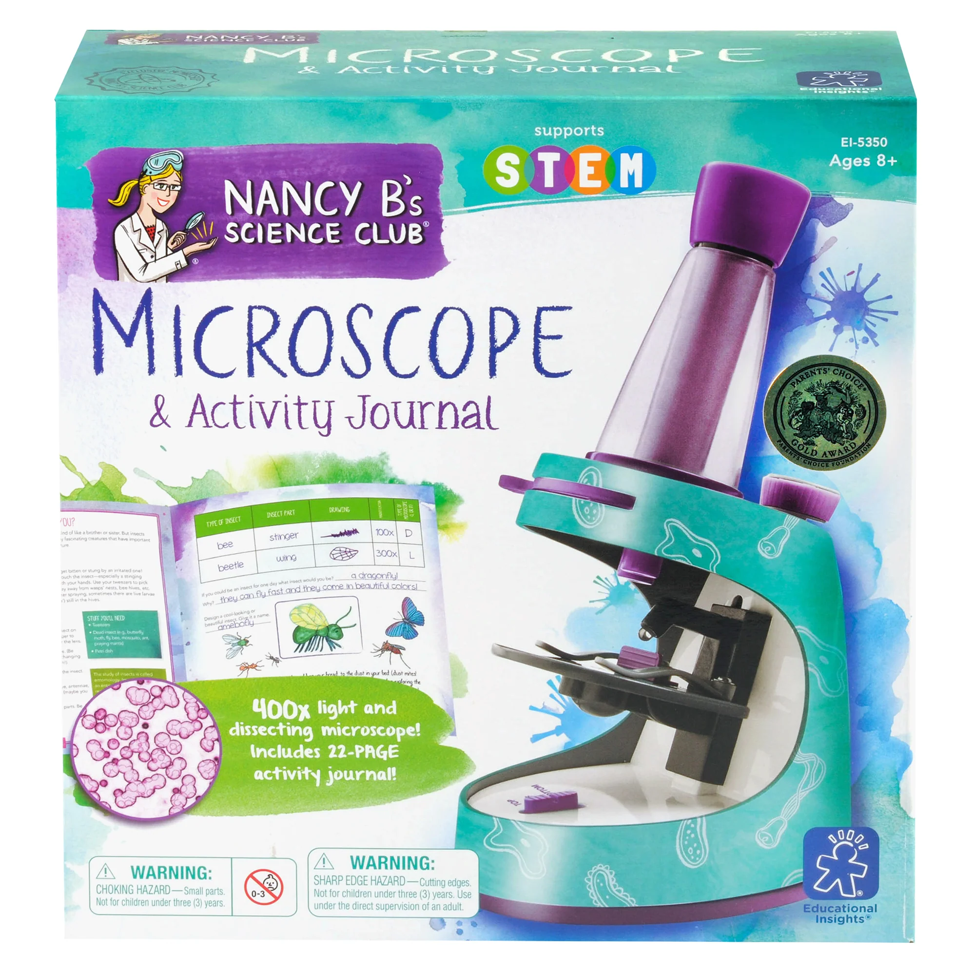 Educational Insights Nancy B's Science Club Microscope & Activity Journal Kit