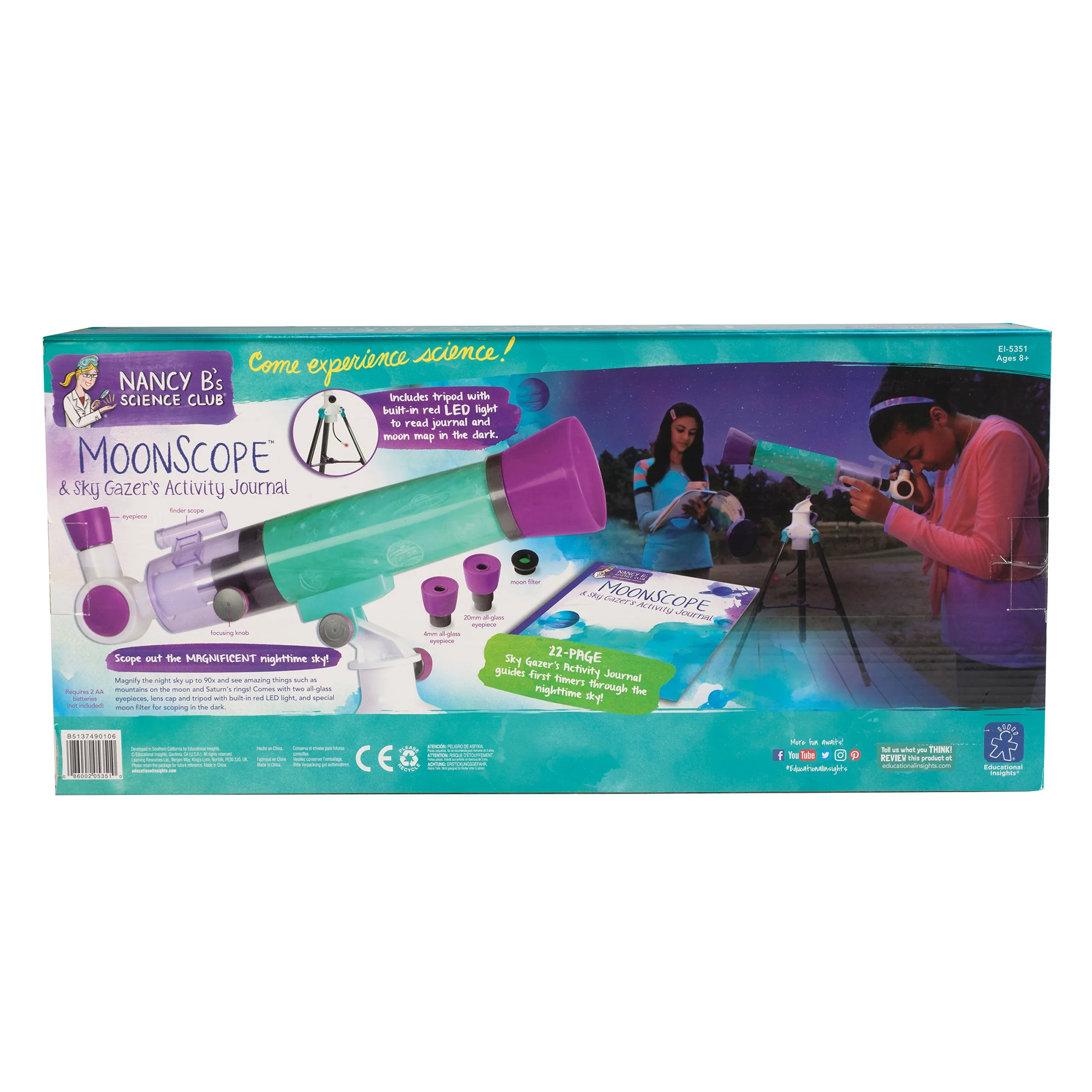 Educational Insights Nancy B’s Science Club MoonScope & Sky Gazer's Activity Journal - Image 2