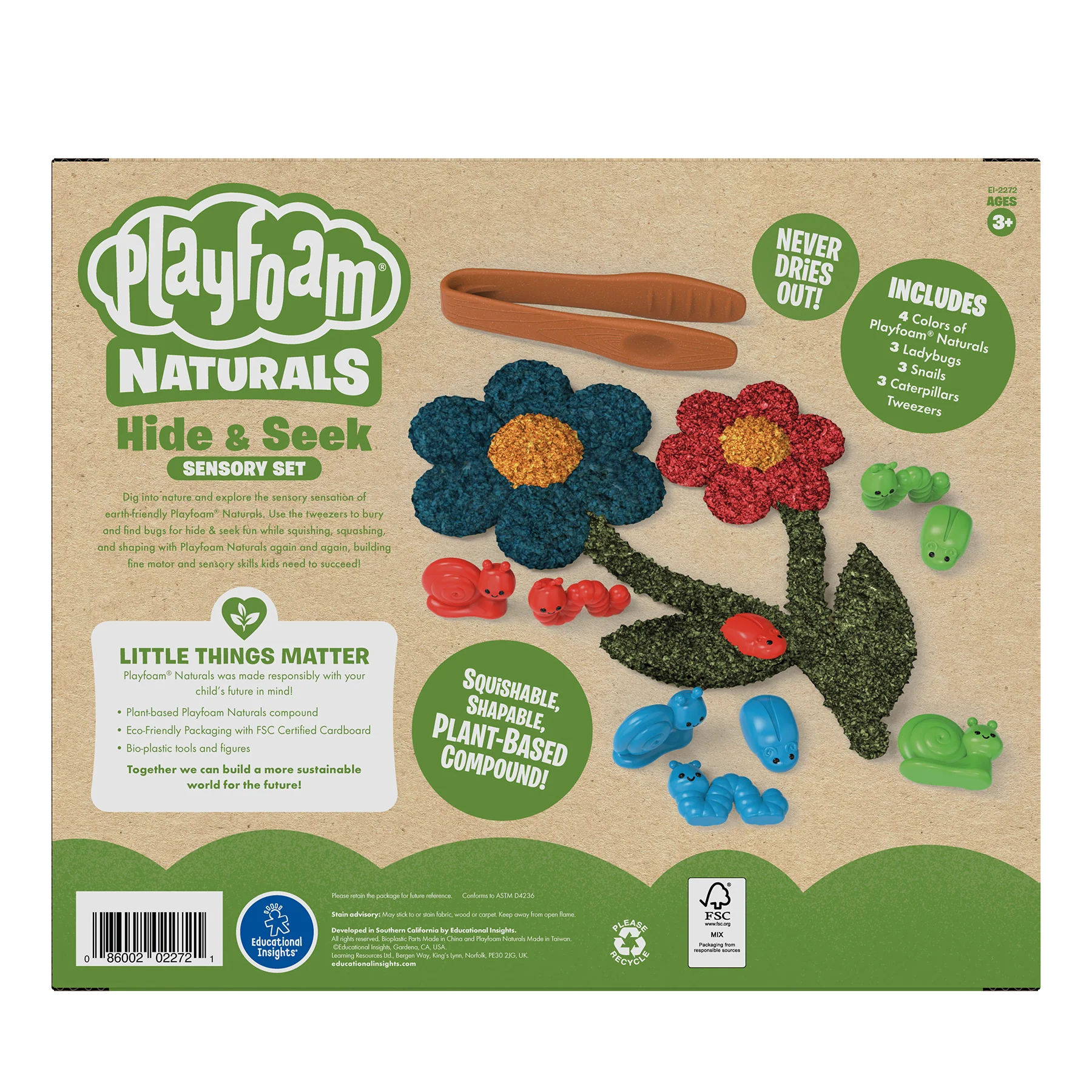 Educational Insights Playfoam® Naturals Hide & Seek Sensory Set - Image 3