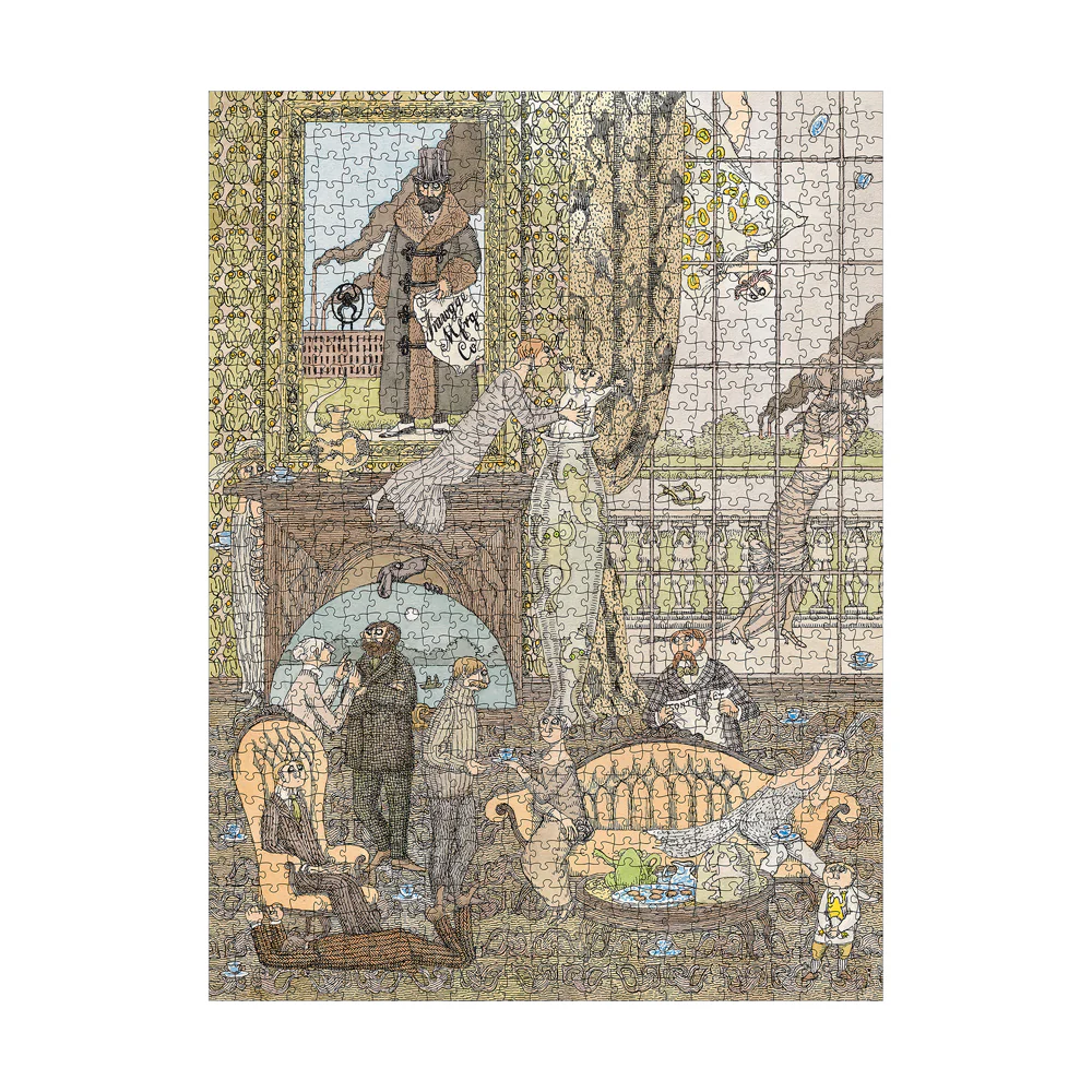 Pomegranate Edward Gorey Frawgge Manufacturing Co. 1000 Piece Puzzle - Image 3