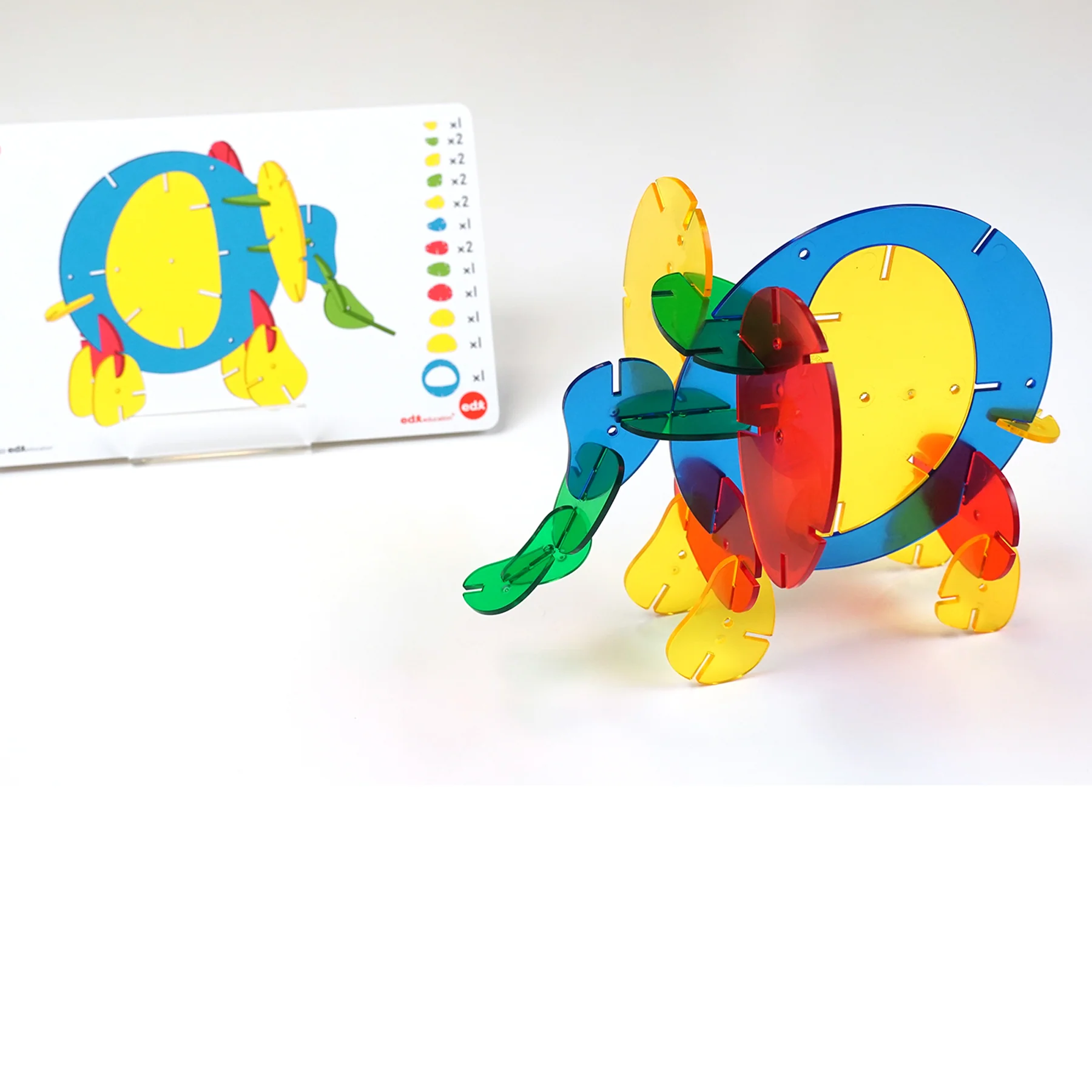 edxeducation Interlocking Rainbow Pebbles - Creative Building Set - Image 6