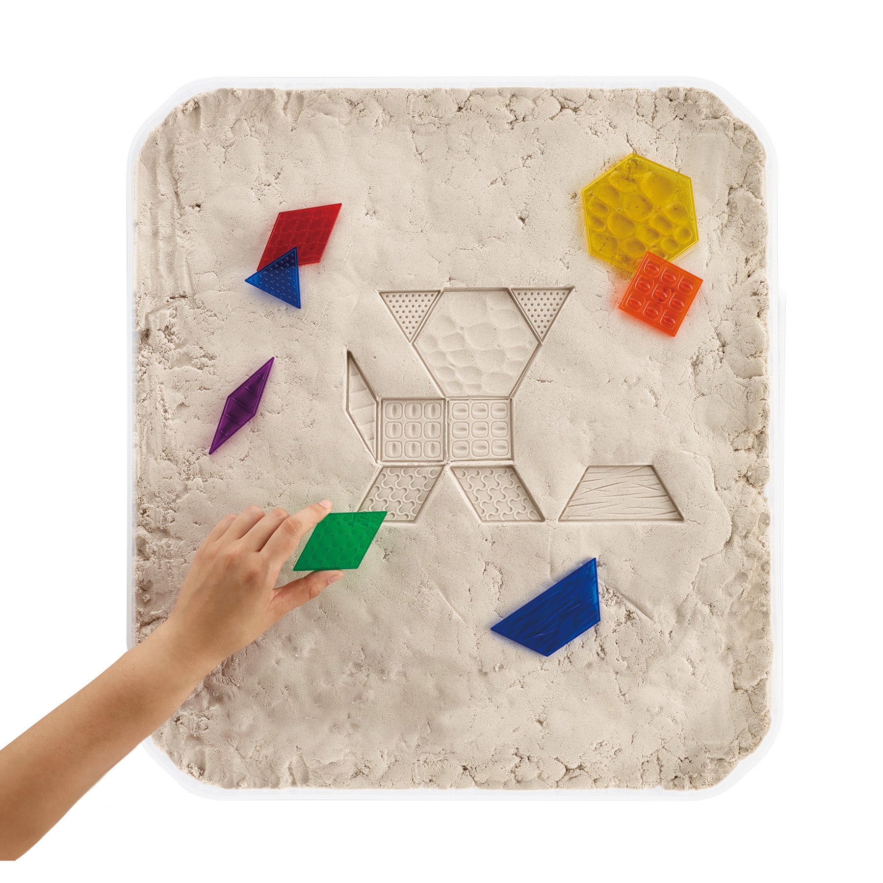 edxeducation Translucent Sensory Pattern Blocks - Tactile Exploration Set - Image 6