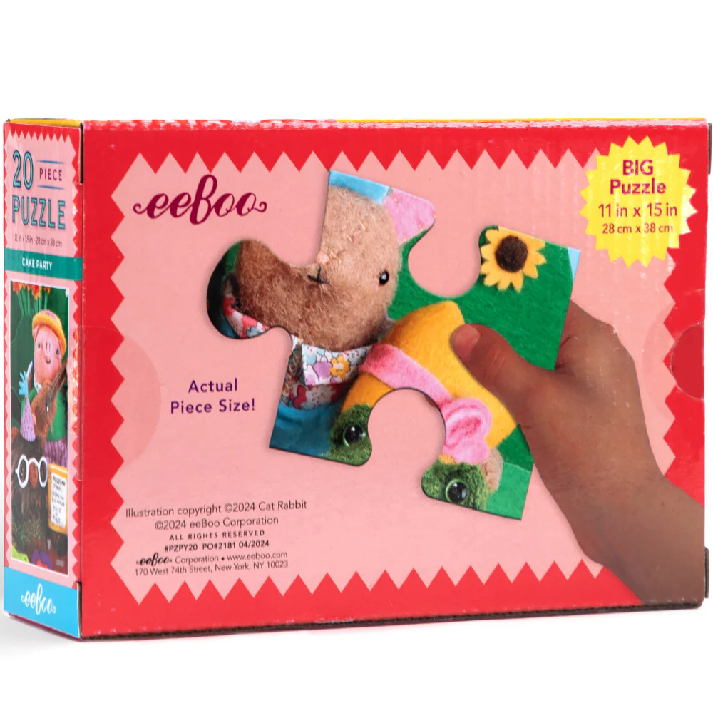 eeBoo Cake Party 20 Piece Jigsaw Puzzle for Kids, Age 3+ - Image 2