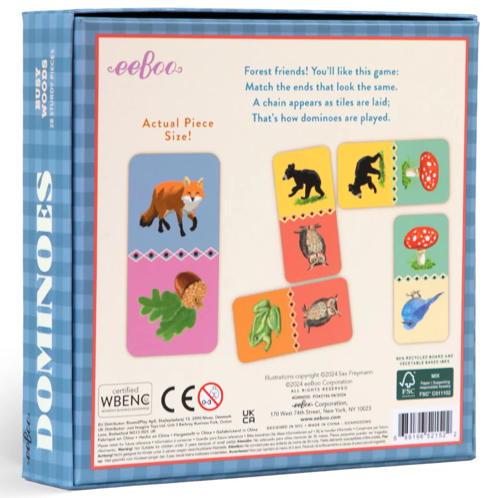 eeBoo Busy Woods Dominoes Set for Kids - Image 2