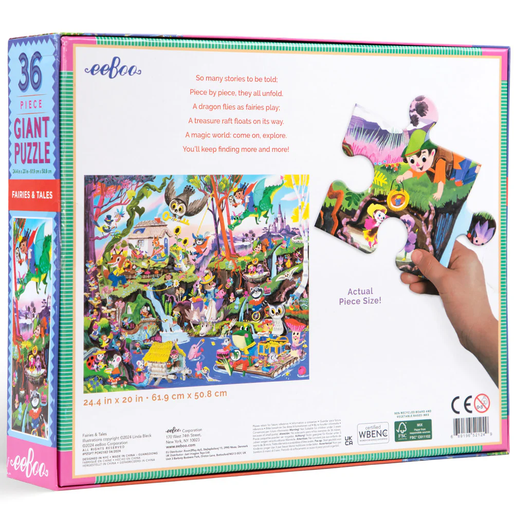 eeBoo Fairies & Tales Giant Floor Puzzle - 36 pc - Image 2