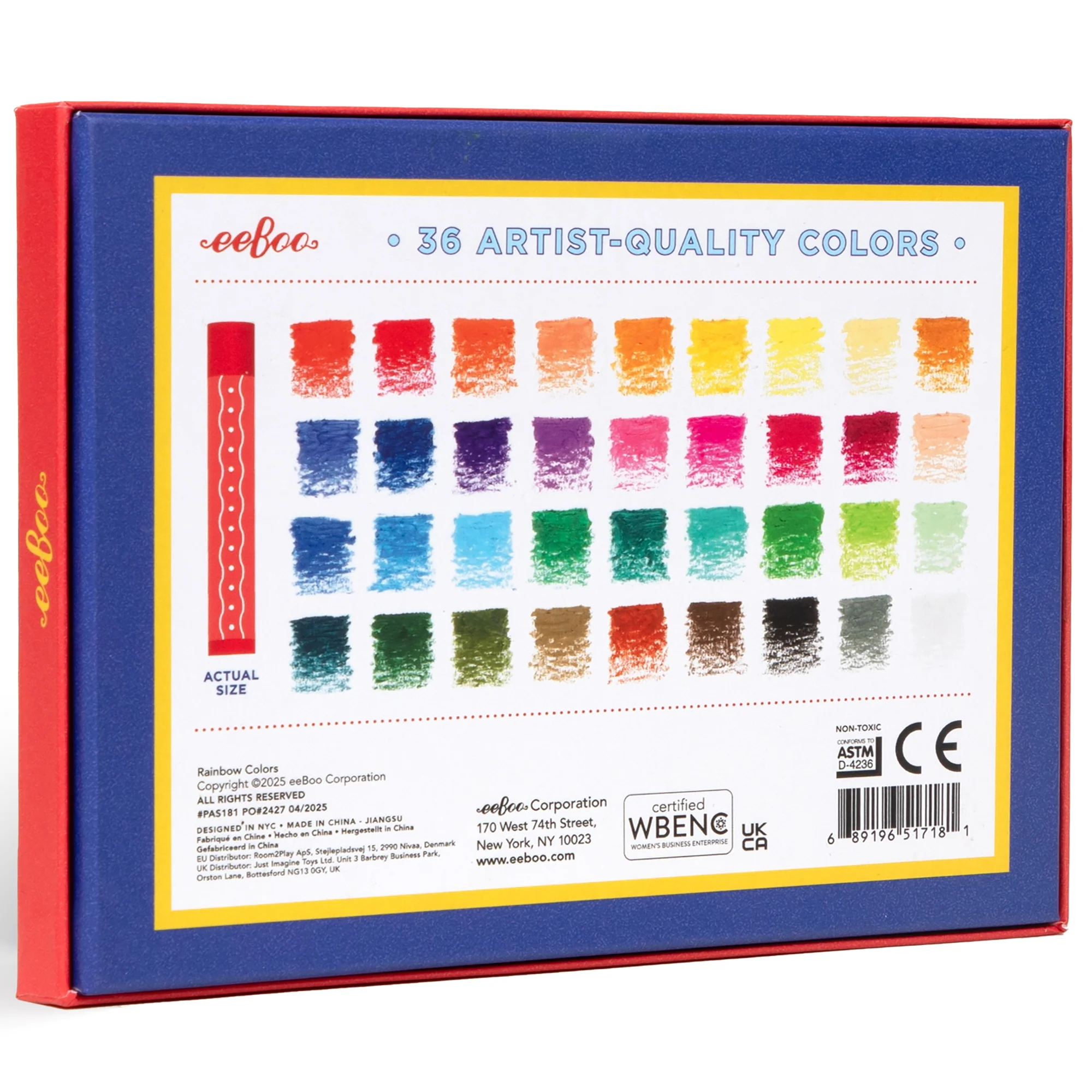 eeBoo Artist Collection Vibrant Oil Pastels Set - Rainbow 36 Colors - Image 2